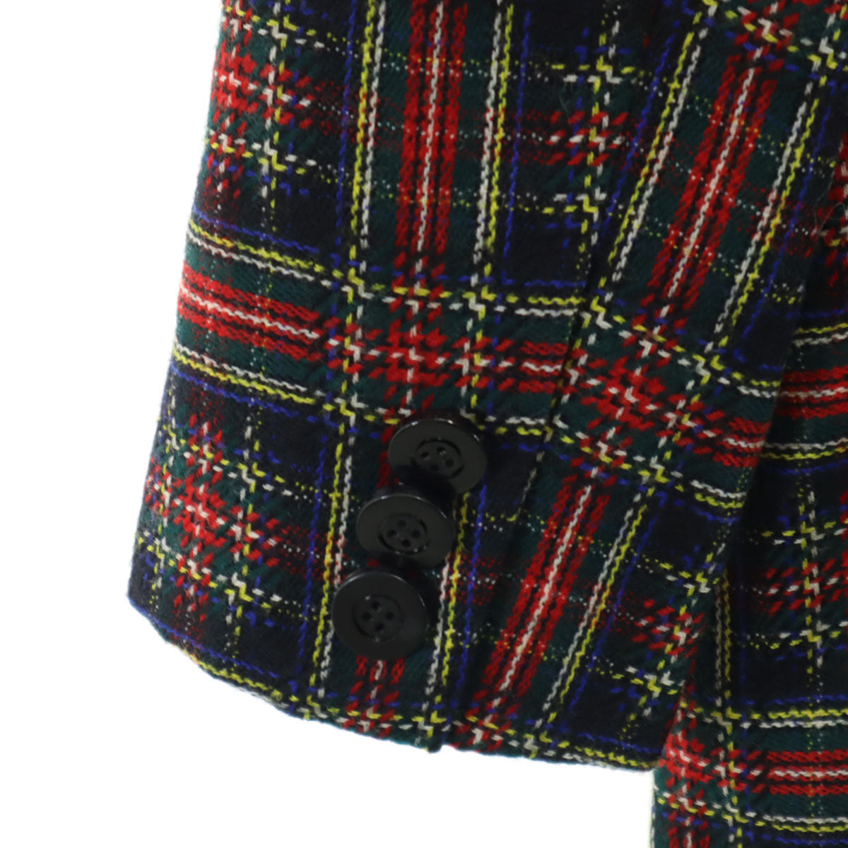 Givenchy ジバンシー 90s Life ウール オールド タータンチェック ダブル ジャケット 11 レディース