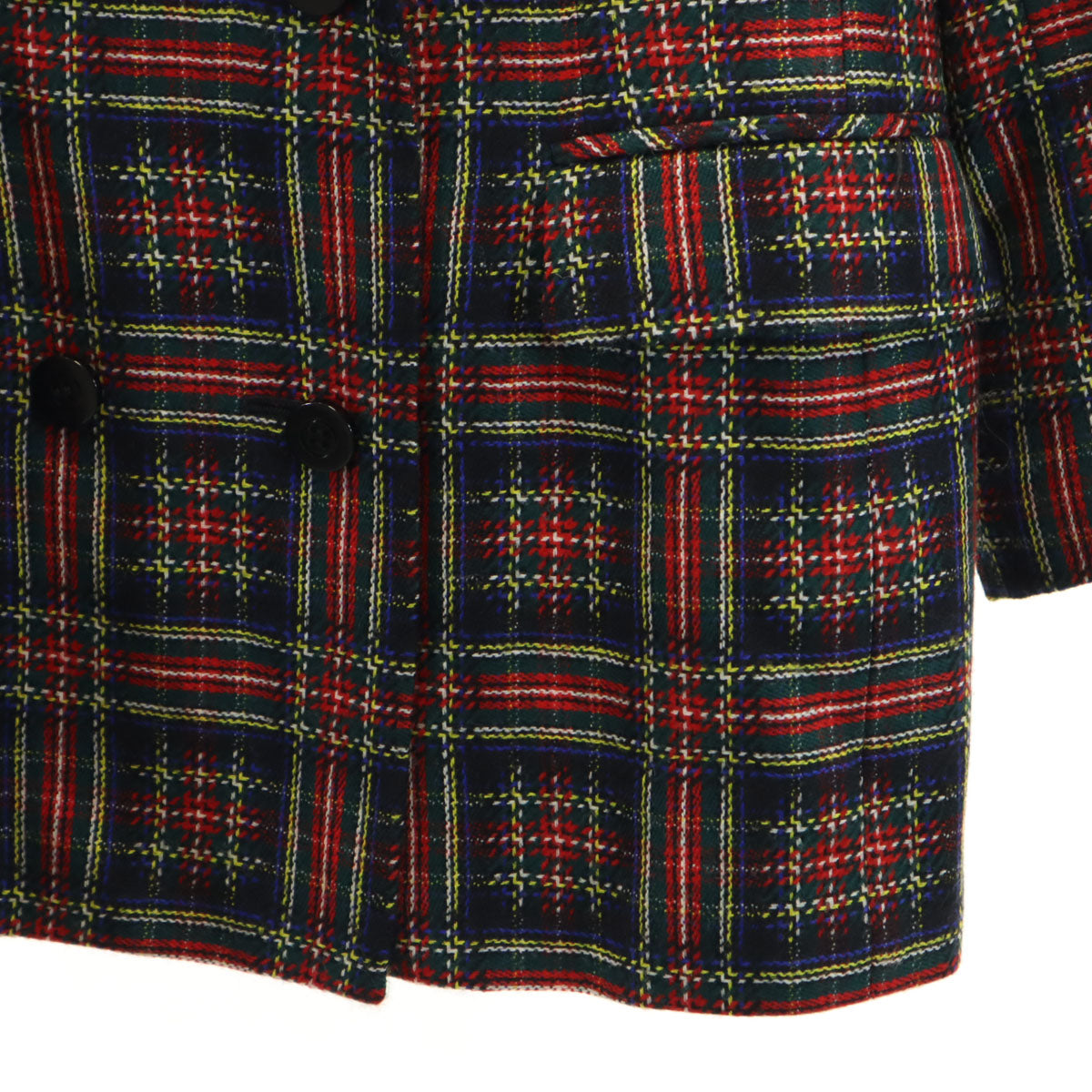 Givenchy ジバンシー 90s Life ウール オールド タータンチェック ダブル ジャケット 11 レディース