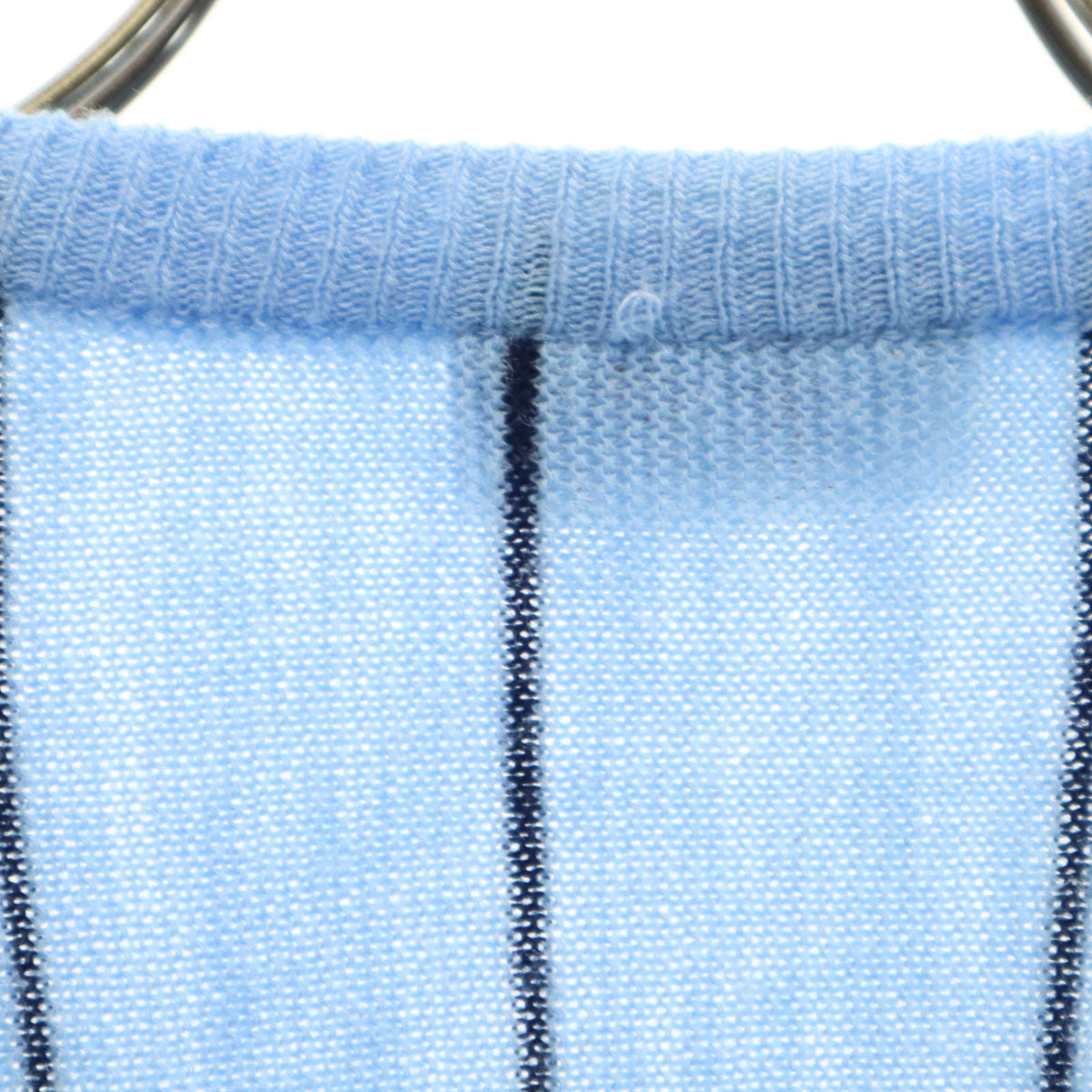 CHEMISE LACOSTE シュミーズラコステ 70s ヴィンテージ フランス製 ストライプ 長袖 Vネック セーター L ブルー系 ニット メンズ