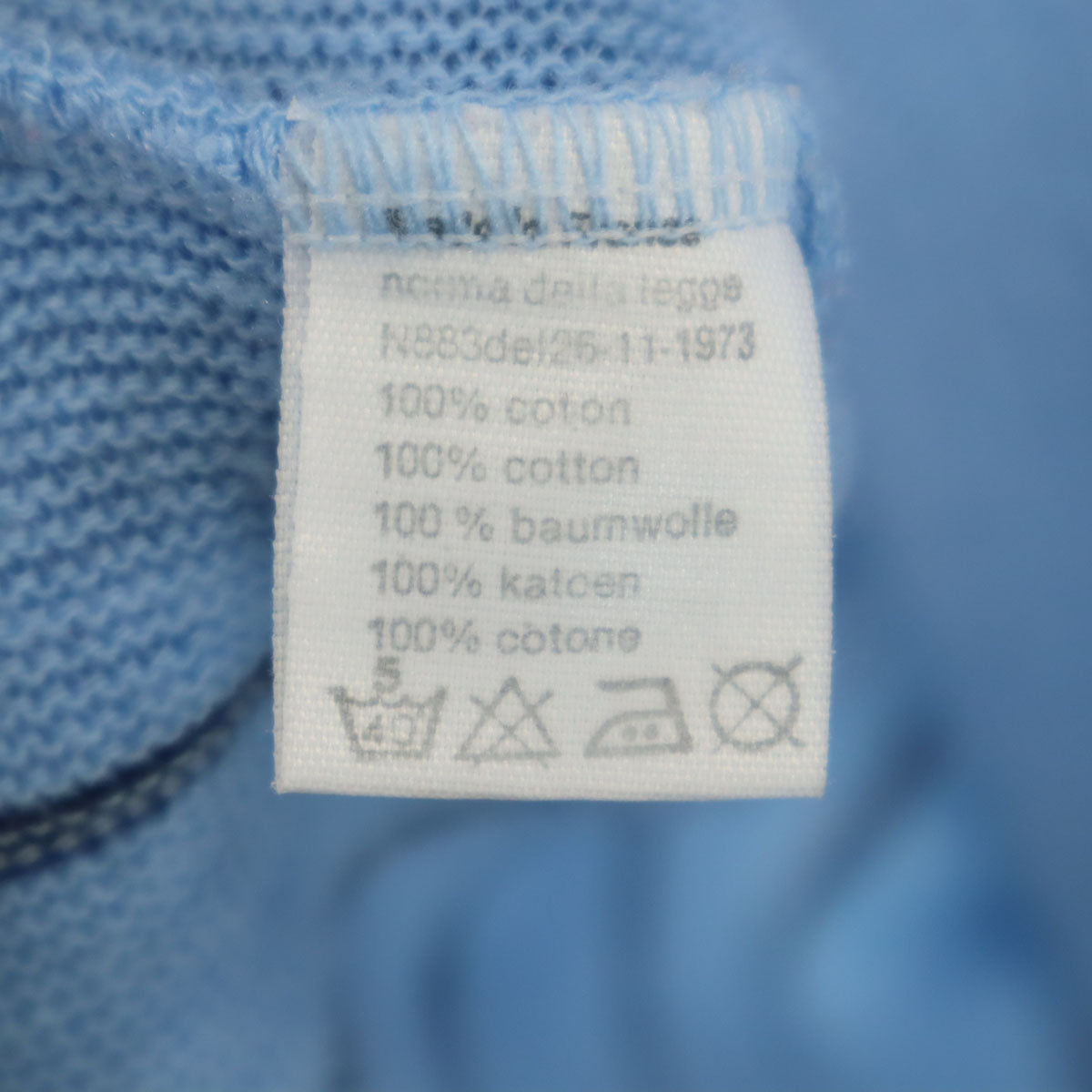 CHEMISE LACOSTE シュミーズラコステ 70s ヴィンテージ フランス製 ストライプ 長袖 Vネック セーター L ブルー系 ニット メンズ