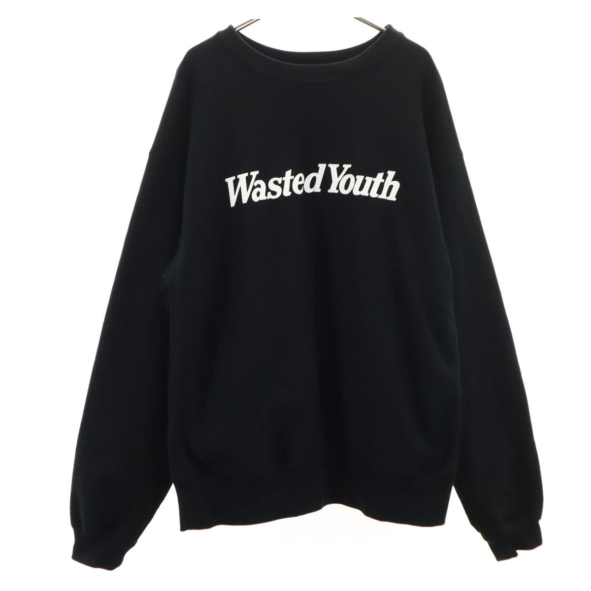 Wasted Youth ウェステッドユース 日本製 長袖 トレーナー XL ブラック系 スウェット 裏起毛 メンズ