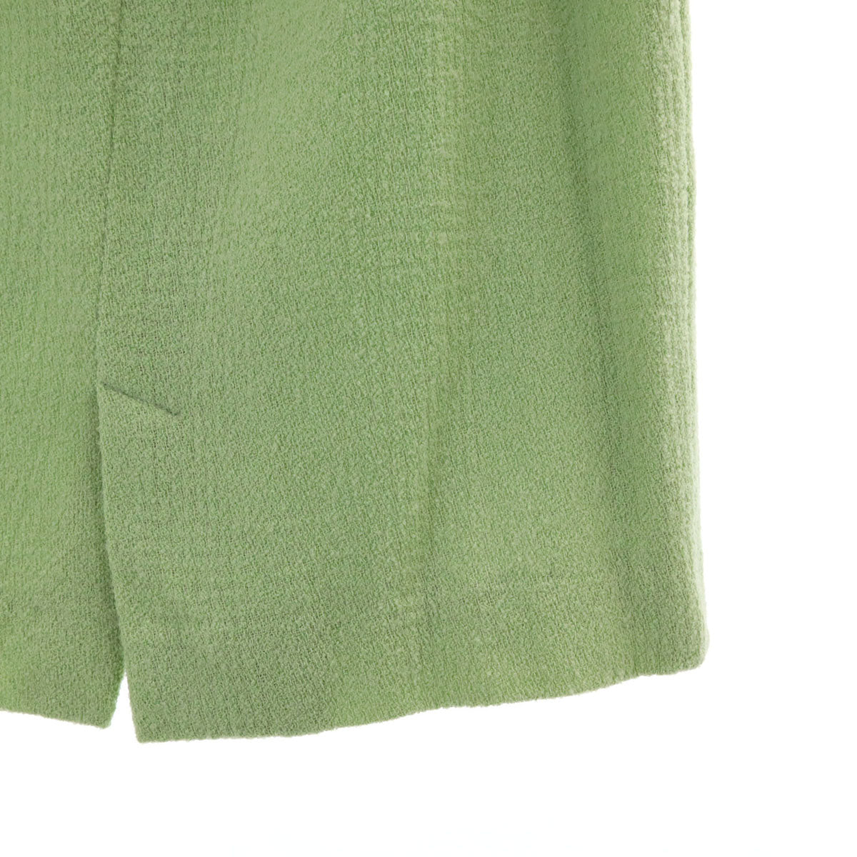 Herno ヘルノ イタリア製 ウールブレンド ツイード スカートスーツ 上下 セットアップ 42 グリーン系 レディース