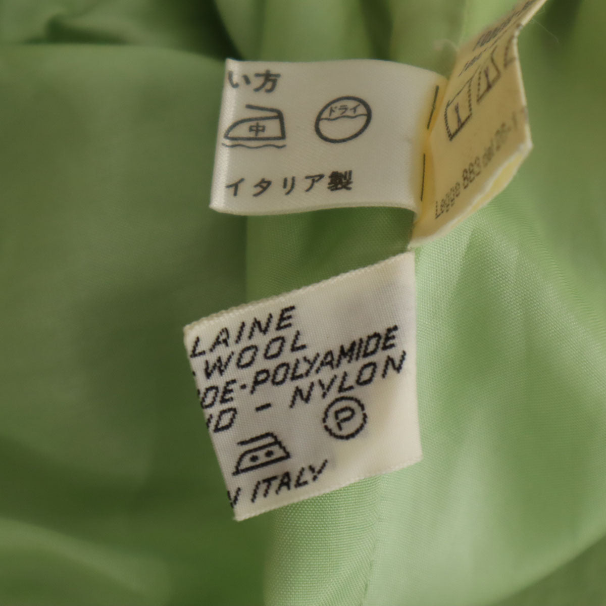 Herno ヘルノ イタリア製 ウールブレンド ツイード スカートスーツ 上下 セットアップ 42 グリーン系 レディース