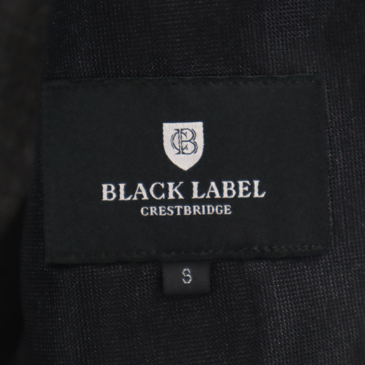 BLACK LABEL CRESTBRIDGE ブラックレーベルクレストブリッジ ウールブレンド チェック柄 スーツ 上下 セットアップ S グレー 三陽商会 メンズ