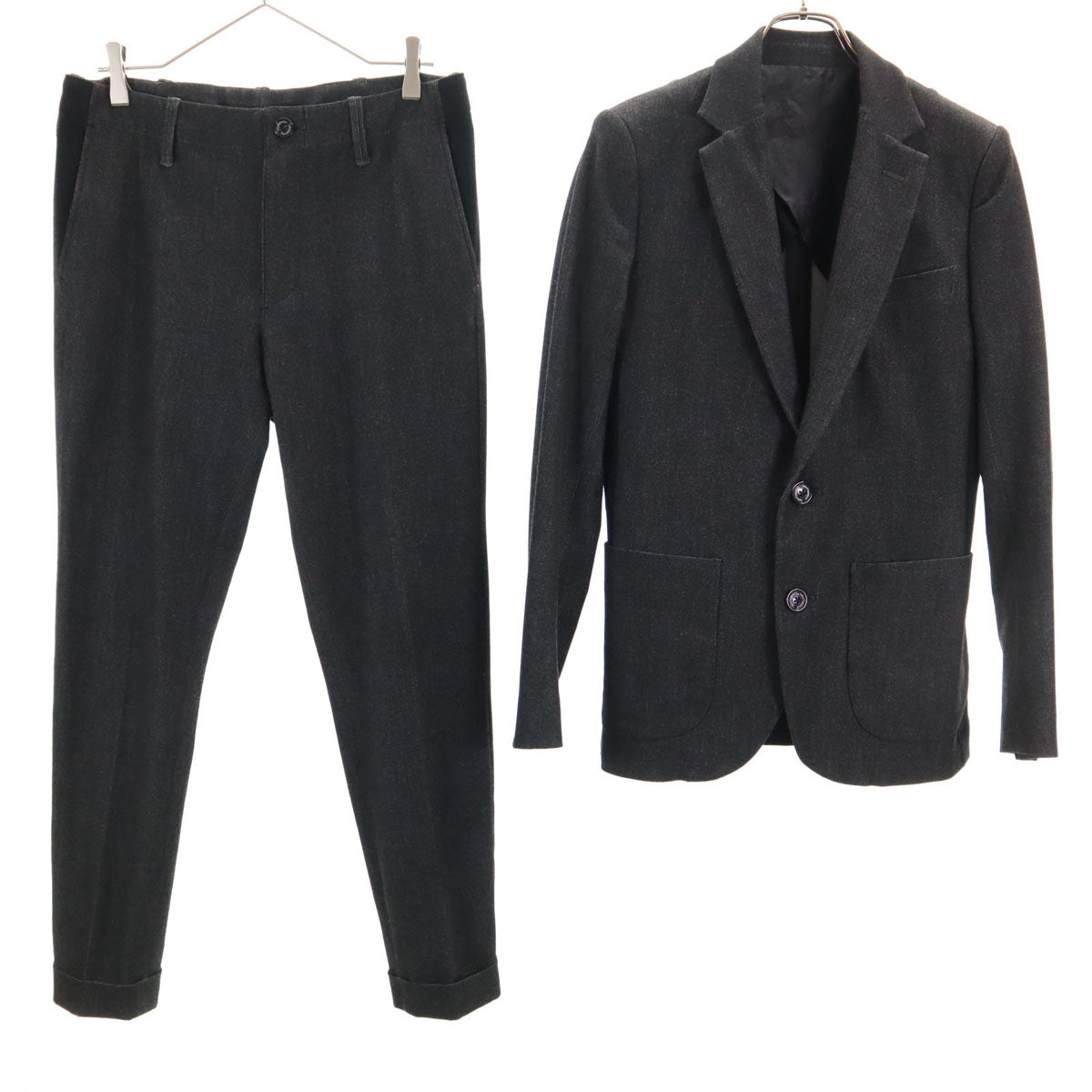 1PIU1UGUALE3 ウノピゥウノウグァーレトレ 日本製 スーツ 上下 セットアップ 3/4 グレー メンズ