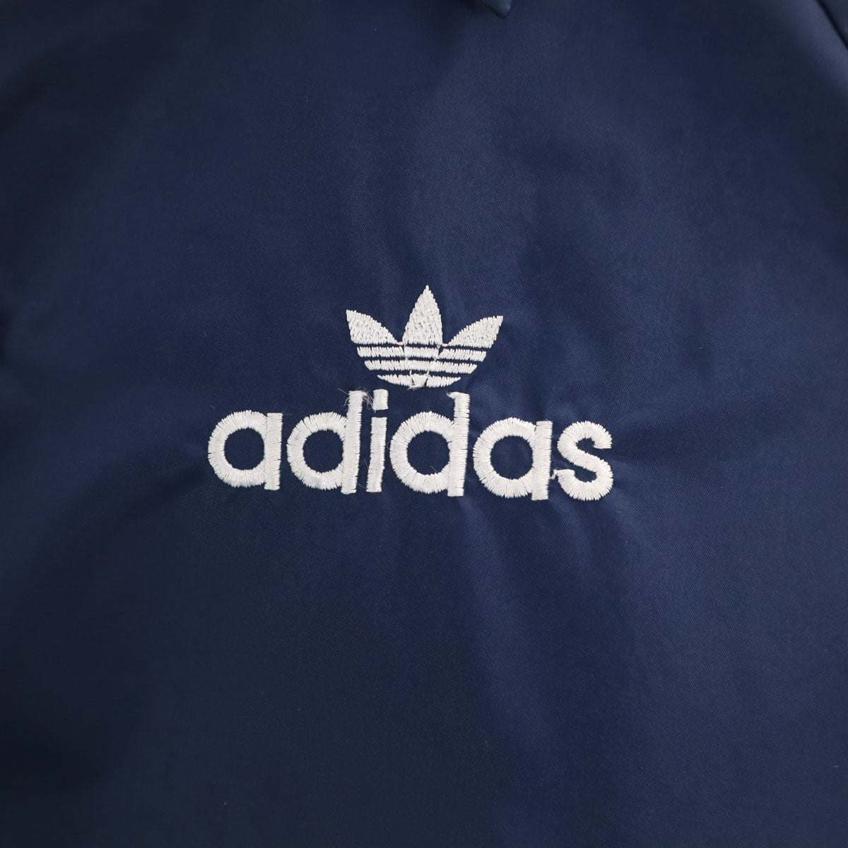 adidas アディダス 70s 80s ヴィンテージ トレフォイルロゴ コーチジャケット L ネイビー デサント メンズ