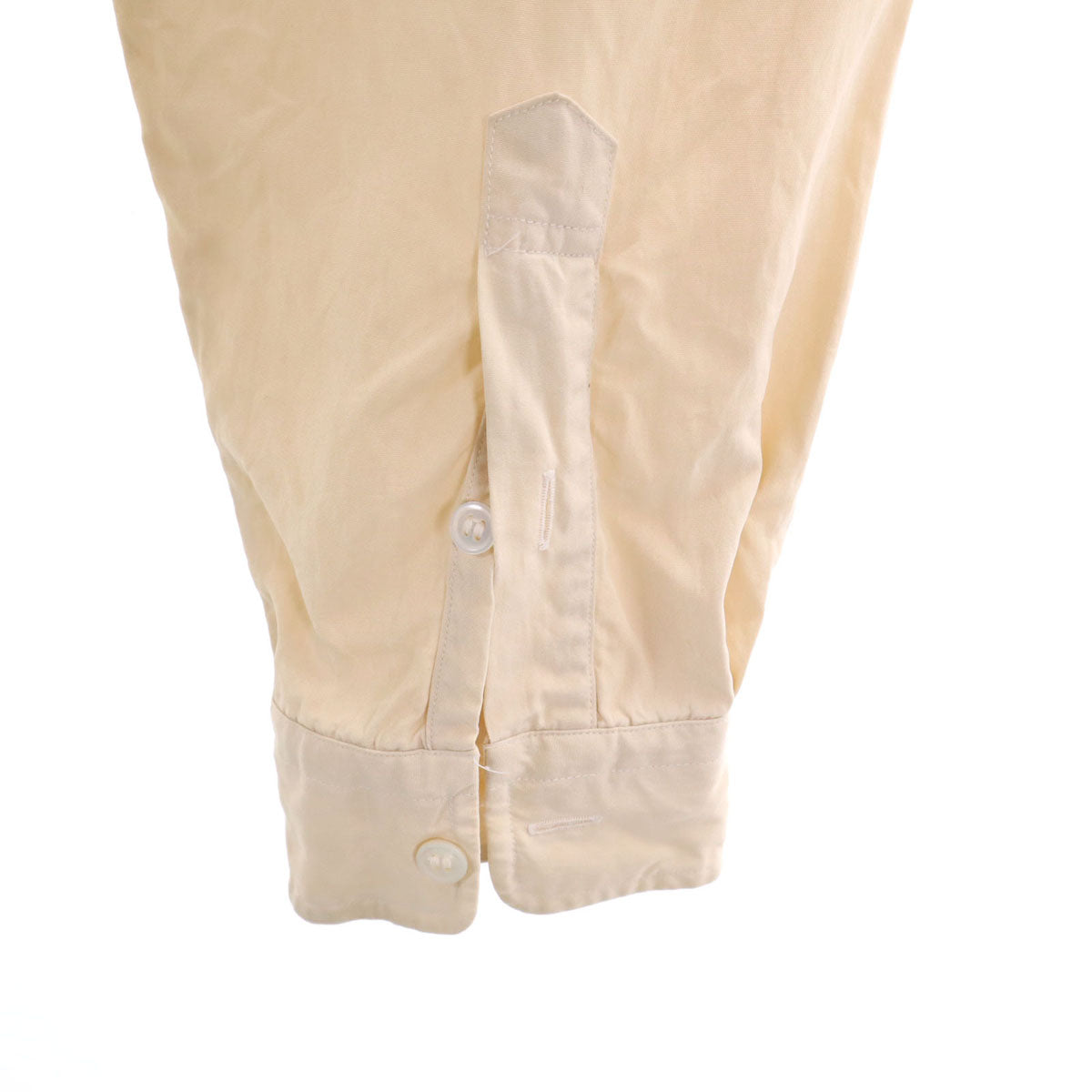 Christian Dior MONSIEUR クリスチャンディオール ムッシュ 90s シルク オールド 長袖 シャツ L クリーム メンズ