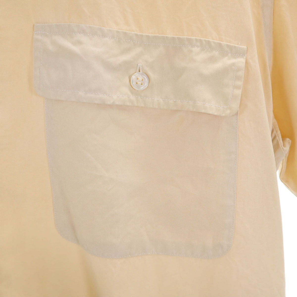 Christian Dior MONSIEUR クリスチャンディオール ムッシュ 90s シルク オールド 長袖 シャツ L クリーム メンズ