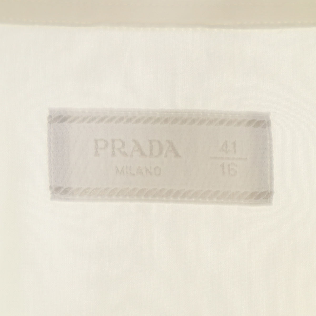 PRADA プラダ イタリア製 長袖 シャツ 41 ホワイト メンズ