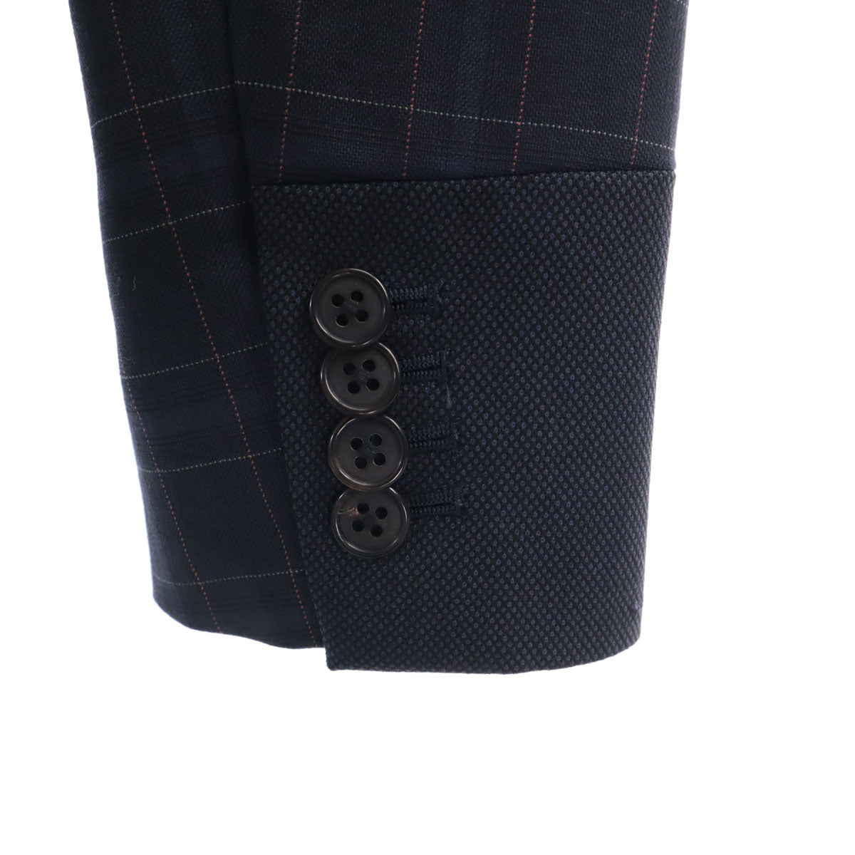 Paul Smith ポールスミス 日本製 チェック柄 テーラードジャケット 40 ネイビー レディース