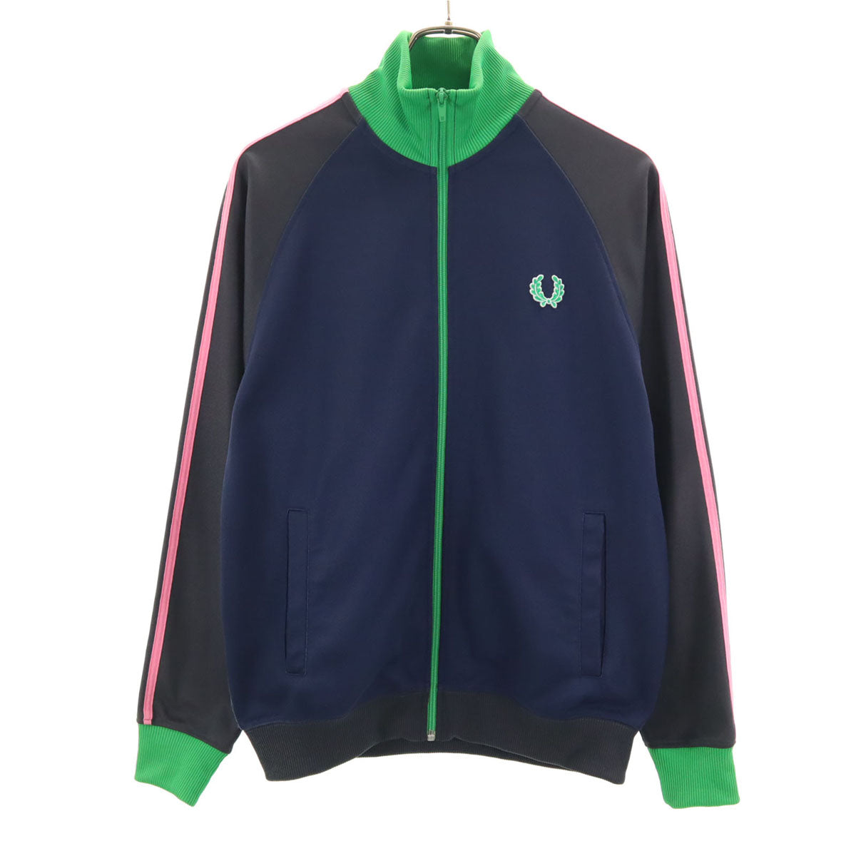 FRED PERRY フレッドペリー ポルトガル製 トラックジャケット S ネイビー ジャージ メンズ