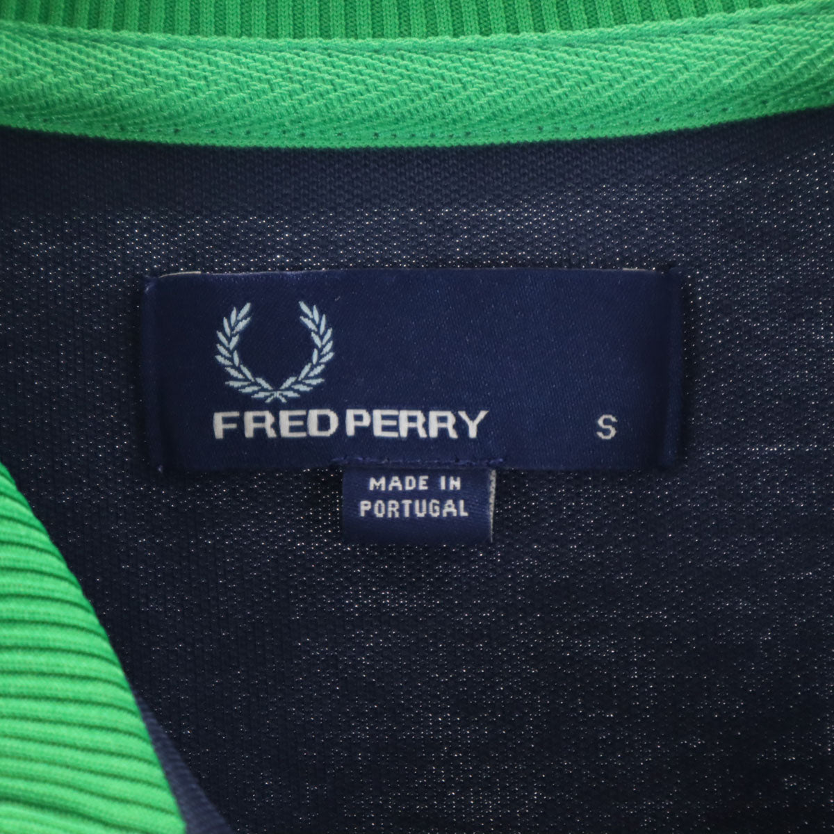 FRED PERRY フレッドペリー ポルトガル製 トラックジャケット S ネイビー ジャージ メンズ