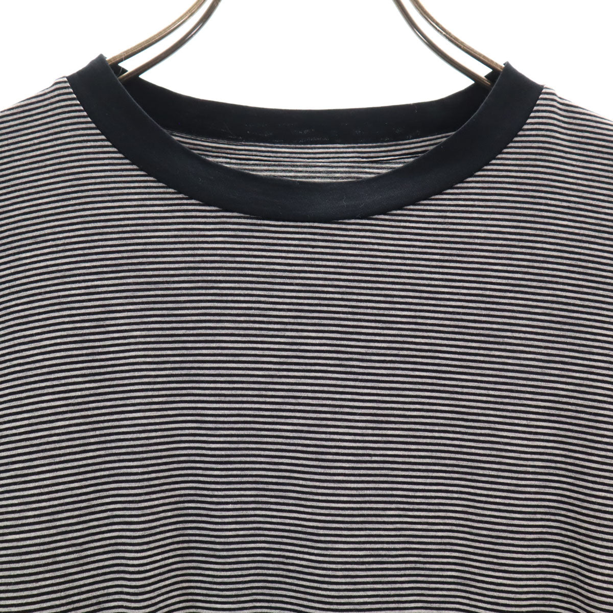 Brilla per il gusto ブリッラペルイルグスト 日本製 ボーダー柄 長袖 Tシャツ M ネイビー ロンT ストレッチ メンズ