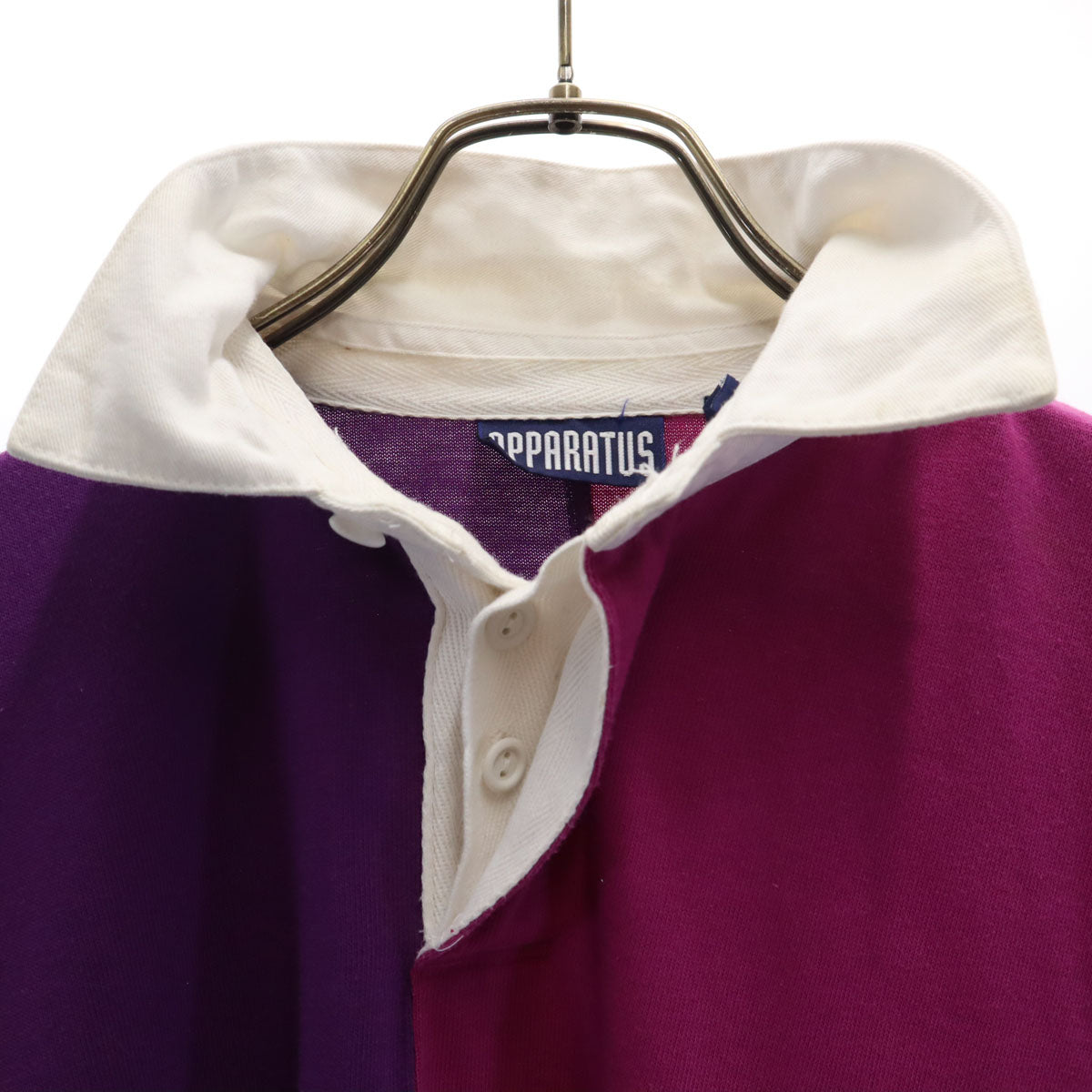 APPARATUS 90s オールド クレイジーパターン 長袖 パッチワーク ラガーシャツ XL メンズ