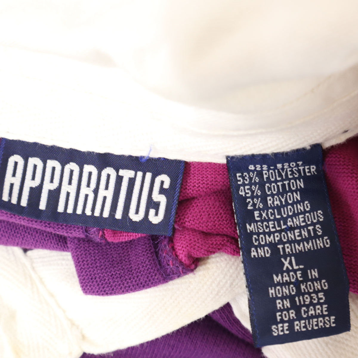 APPARATUS 90s オールド クレイジーパターン 長袖 パッチワーク ラガーシャツ XL メンズ