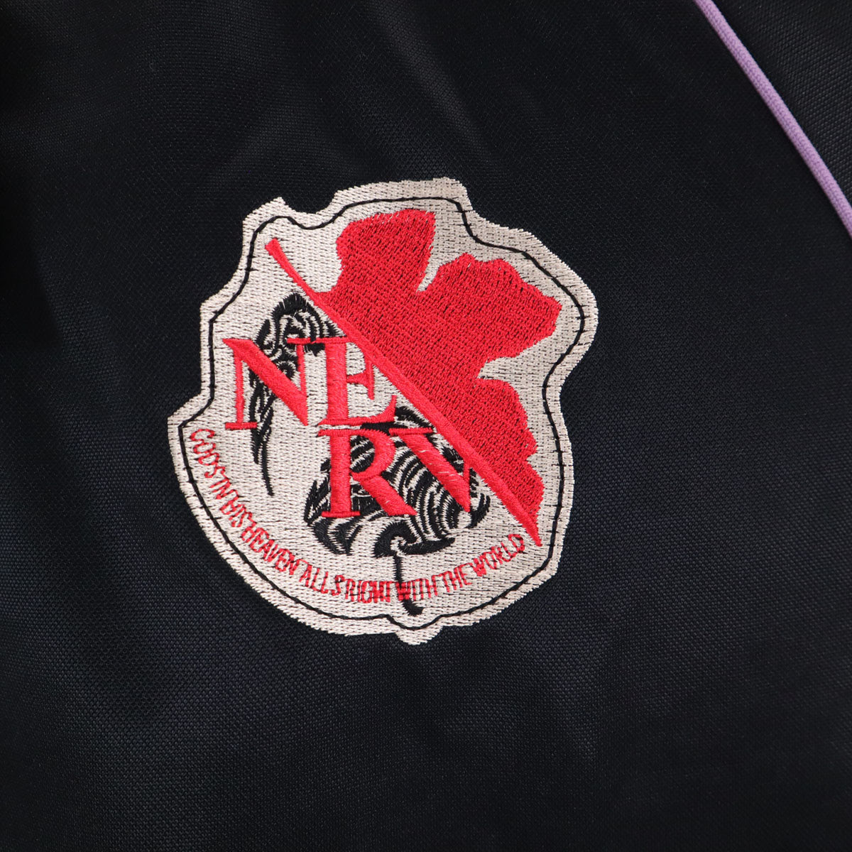 ORIENTAL BRAND 錦 オリエンタルブランドニシキ EVANGELION エヴァンゲリオン コラボ NERV 刺繍 トラックジャケット XL ブラック 和柄 メンズ