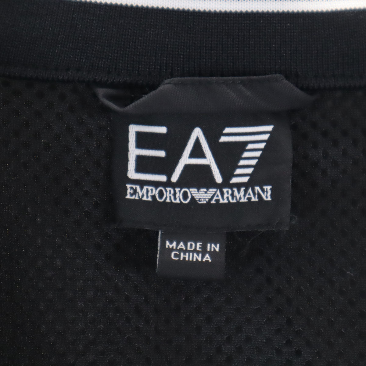 EA7 EMPORIO ARMANI イーエーセブンエンポリオアルマーニ トラックジャケット L ブラック 裏メッシュ メンズ