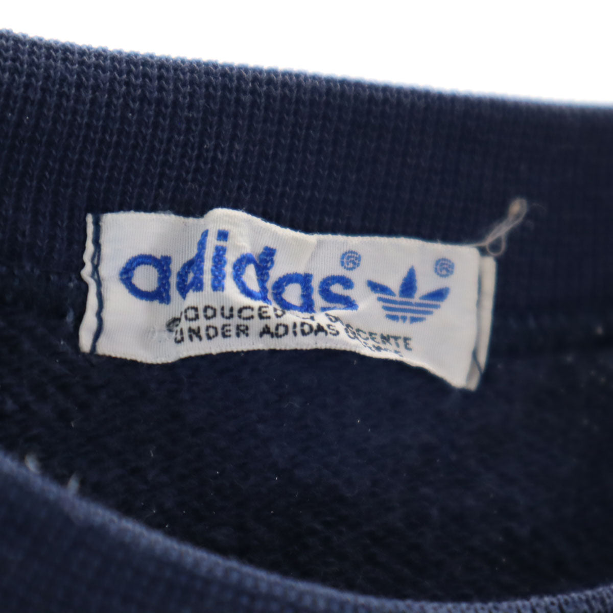 adidas アディダス 70s 80s ヴィンテージ 長袖 スウェット トレーナー M ネイビー デサント メンズ