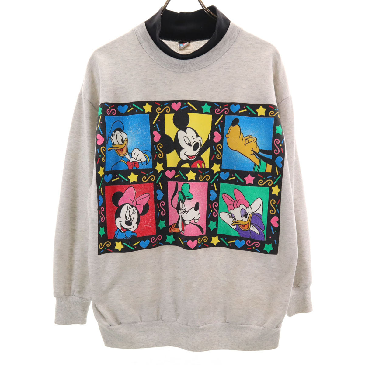 MICKEY UNLIMITED ミッキーアンリミテッド 90s USA製 オールド ミッキーフレンズ 長袖 スウェット トレーナー グレー DISNEY ディズニー メンズ