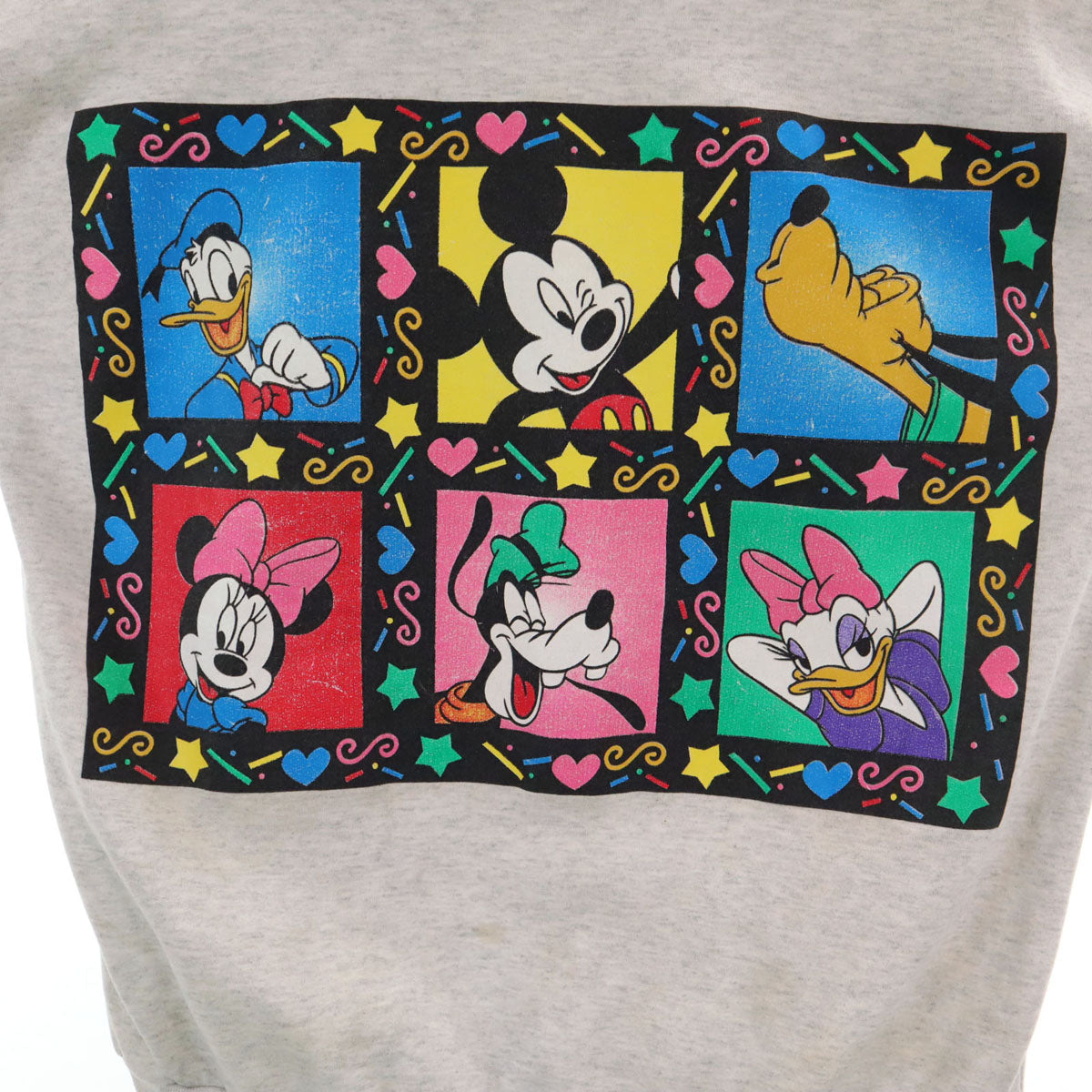 MICKEY UNLIMITED ミッキーアンリミテッド 90s USA製 オールド ミッキーフレンズ 長袖 スウェット トレーナー グレー DISNEY ディズニー メンズ