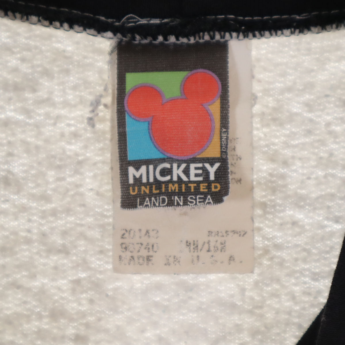 MICKEY UNLIMITED ミッキーアンリミテッド 90s USA製 オールド ミッキーフレンズ 長袖 スウェット トレーナー グレー DISNEY ディズニー メンズ