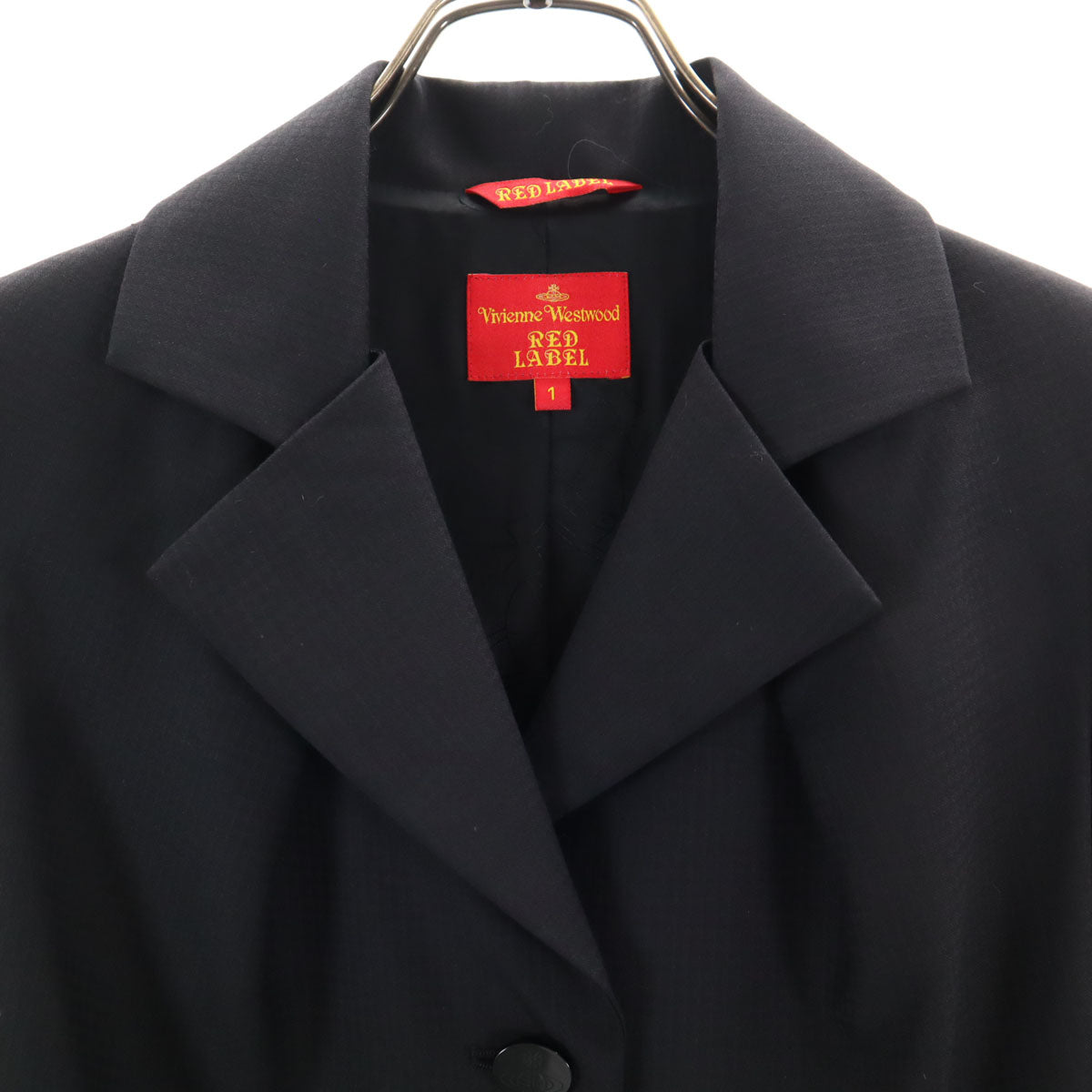 Vivienne Westwood Red Label ヴィヴィアンウエストウッド レッドレーベル 日本製 総柄 テーラードジャケット 1 ブラック レディース