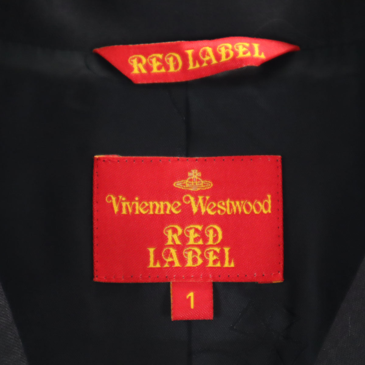 Vivienne Westwood Red Label ヴィヴィアンウエストウッド レッドレーベル 日本製 総柄 テーラードジャケット 1 ブラック レディース