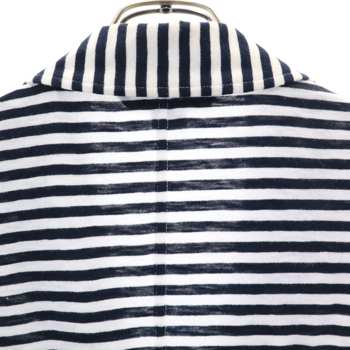 ARMANI EXCHANGE アルマーニエクスチェンジ ボーダー 長袖 ラペル カーディガン XS ホワイト レディース