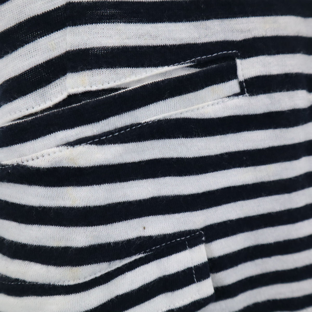 ARMANI EXCHANGE アルマーニエクスチェンジ ボーダー 長袖 ラペル カーディガン XS ホワイト レディース