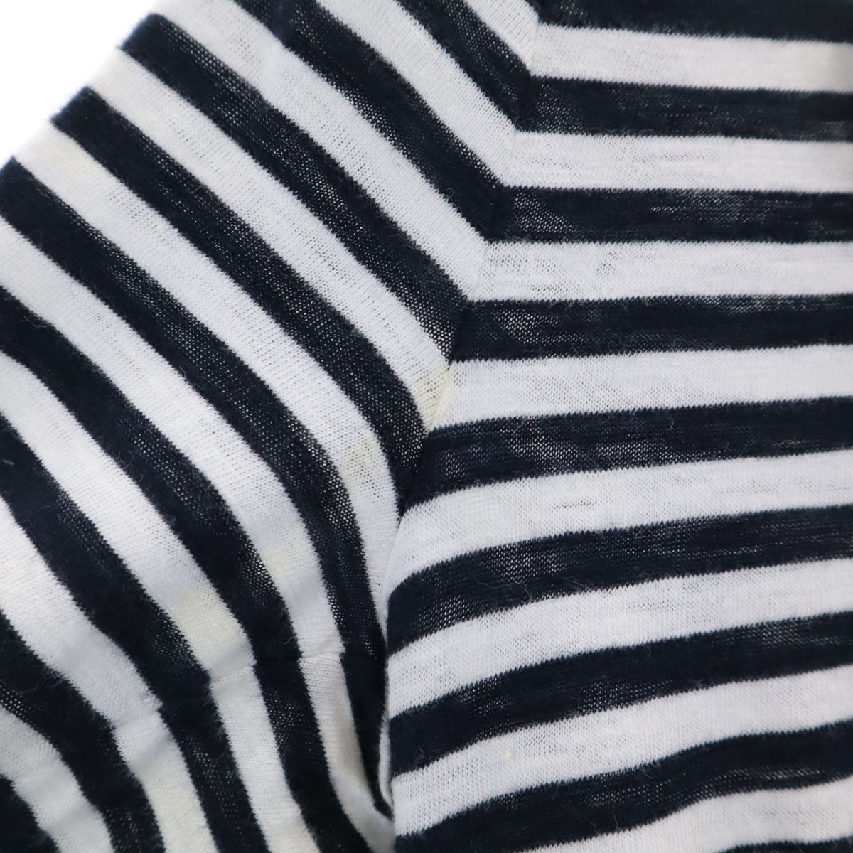 ARMANI EXCHANGE アルマーニエクスチェンジ ボーダー 長袖 ラペル カーディガン XS ホワイト レディース