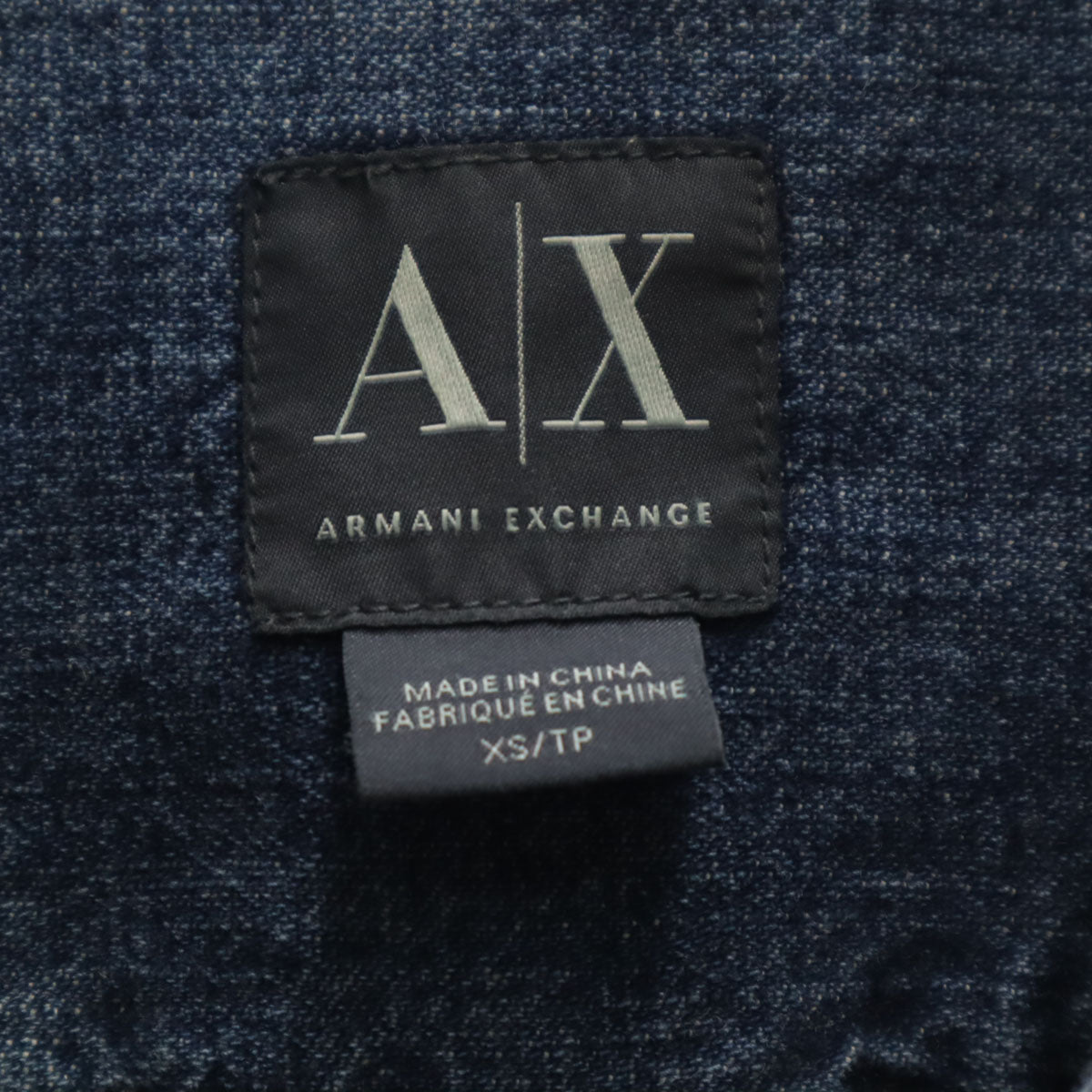 ARMANI EXCHANGE アルマーニエクスチェンジ 長袖 ダンガリー ウエスタンシャツ XS ネイビー レディース