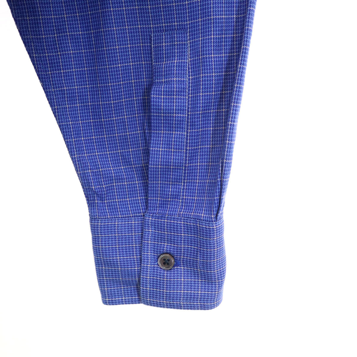 Paul Smith LONDON ポールスミスロンドン 日本製 長袖 コットンシャツ M 青紫 メンズ