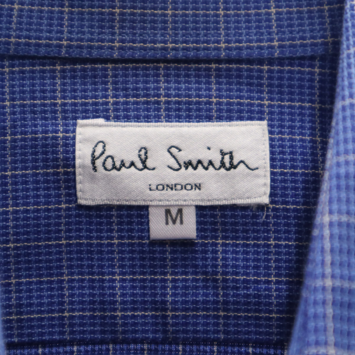 Paul Smith LONDON ポールスミスロンドン 日本製 長袖 コットンシャツ M 青紫 メンズ