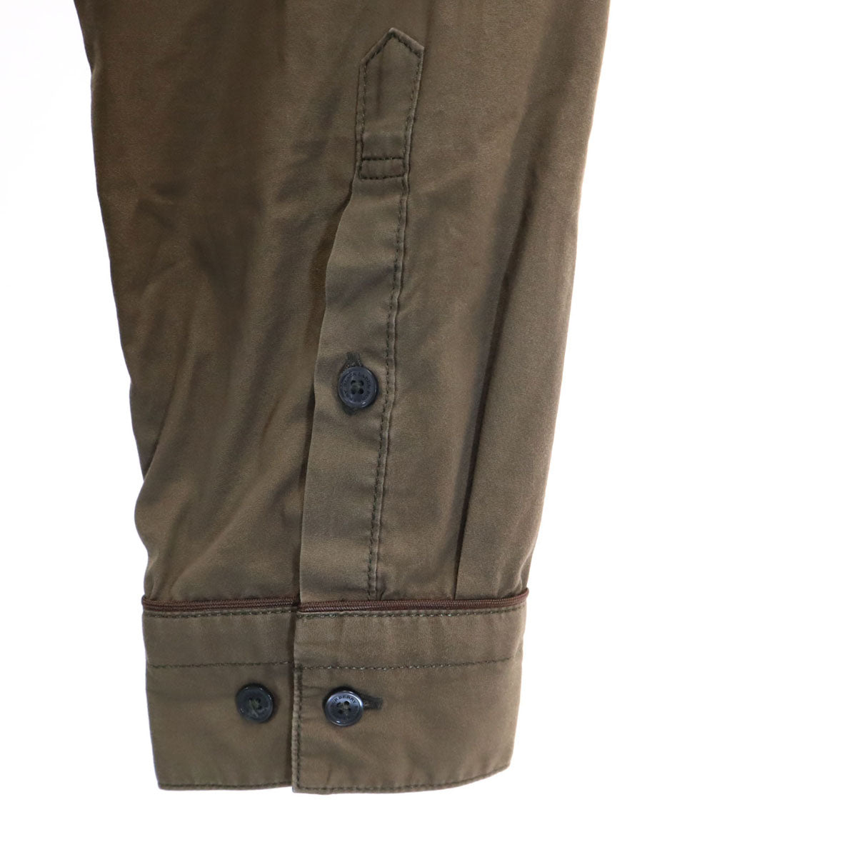 BURBERRY BLACK LABEL バーバリーブラックレーベル 長袖 ミリタリーシャツ 3 オリーブ系 メンズ