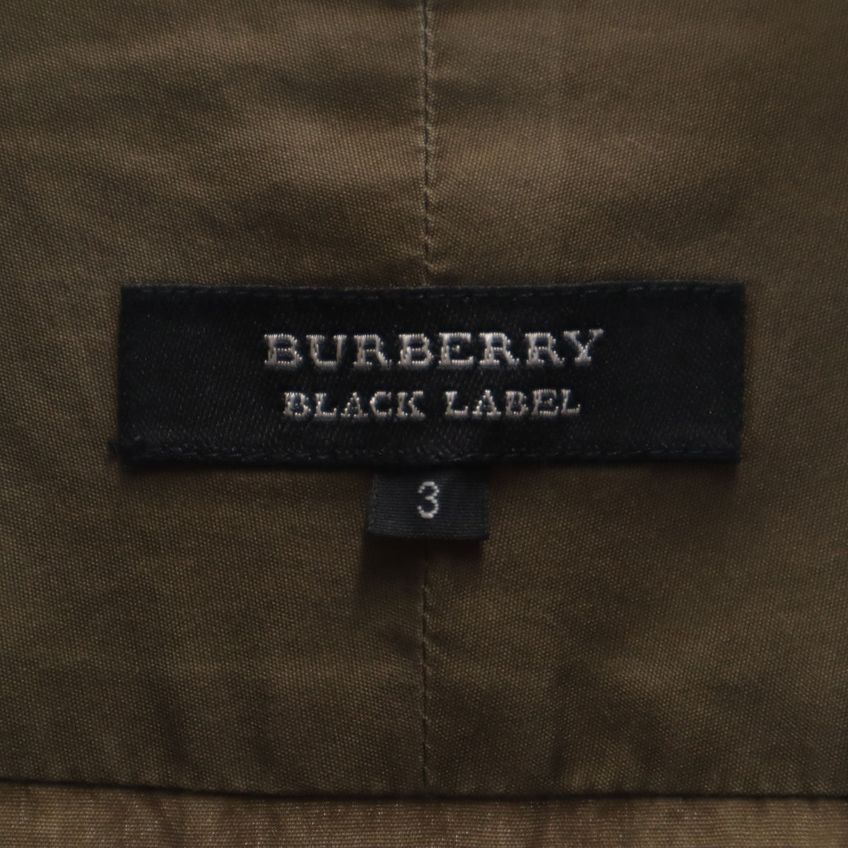 BURBERRY BLACK LABEL バーバリーブラックレーベル 長袖 ミリタリーシャツ 3 オリーブ系 メンズ