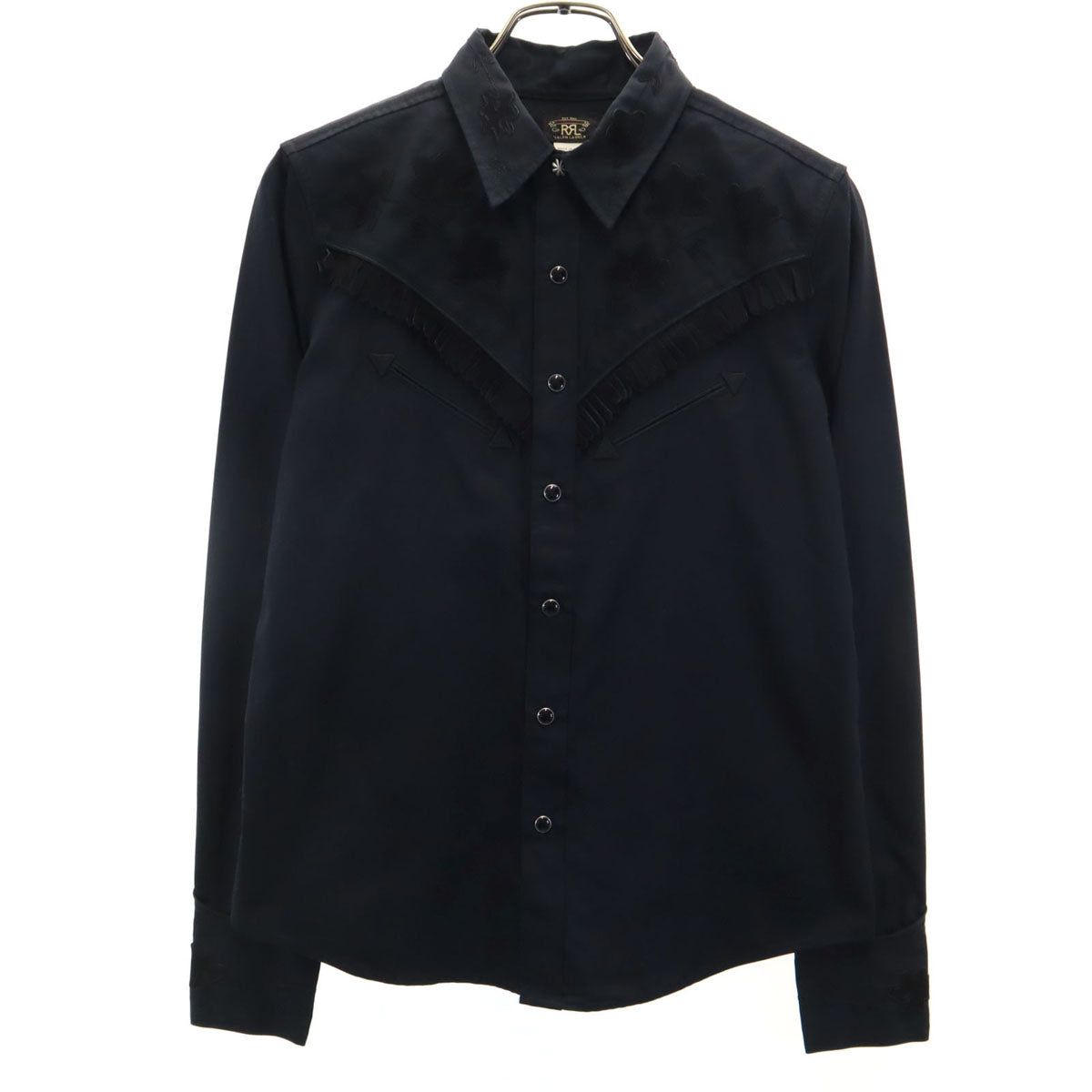 未使用 ダブルアールエル RRL 長袖 ウエスタンシャツ 1 ブラック Ralph Lauren ラルフローレン レディース