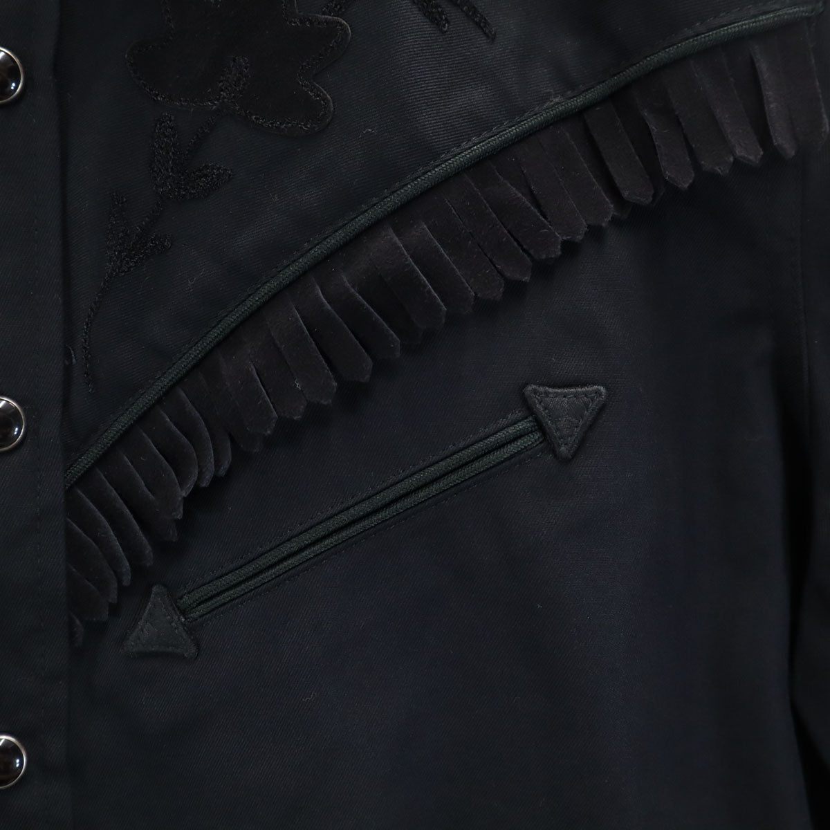 未使用 ダブルアールエル RRL 長袖 ウエスタンシャツ 1 ブラック Ralph Lauren ラルフローレン レディース