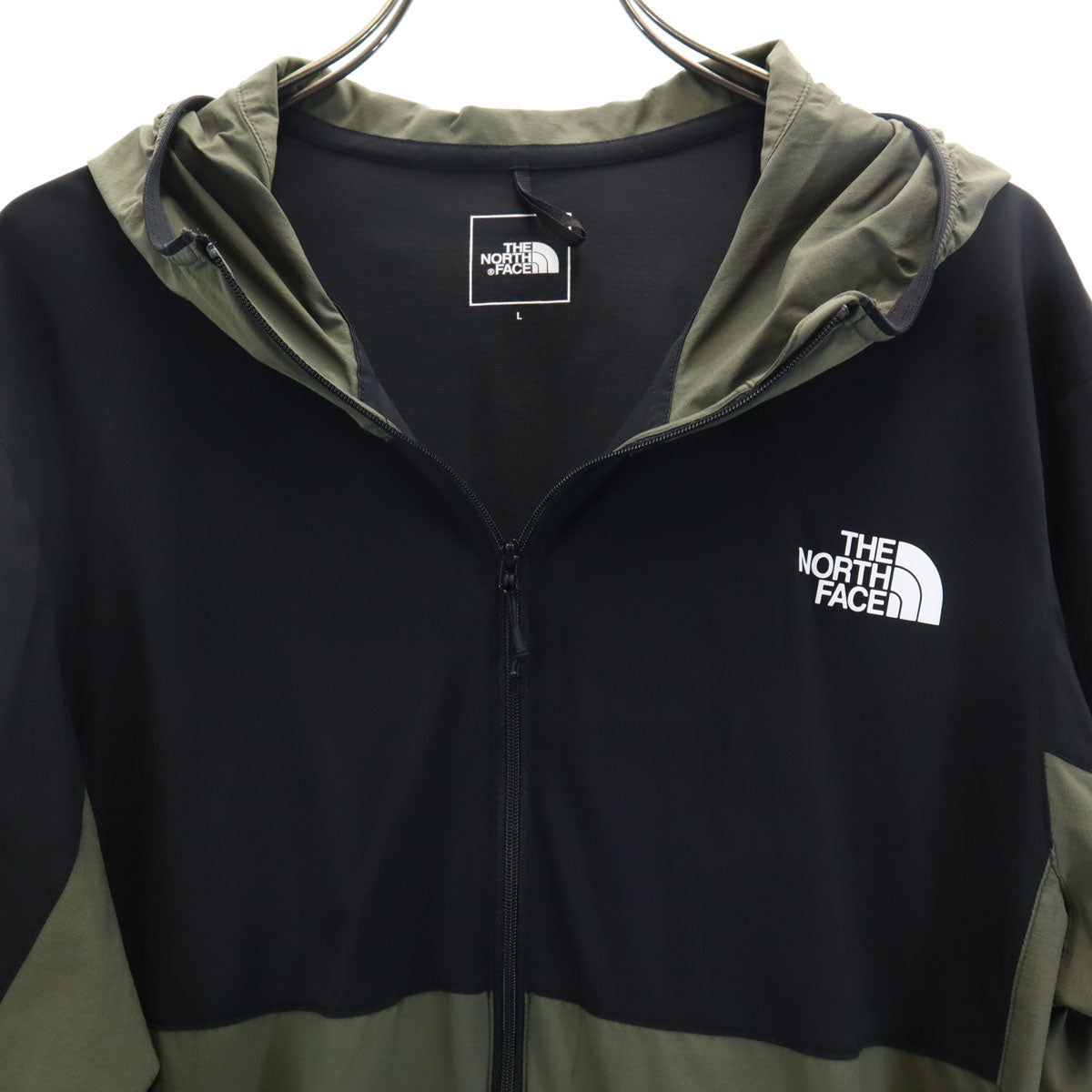 THE NORTH FACE ノースフェイス エニータイムウィンドフーディ ジャケット L オリーブ系 アウトドア NP72070 メンズ