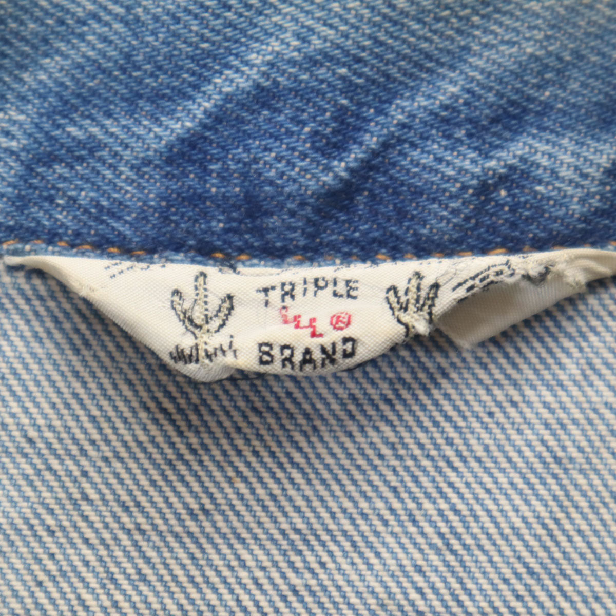 Triple LLL Brand トリプルエルブランド 70s ヴィンテージ デニムジャケット ウォッシュブルー ジージャン トラッカー メンズ