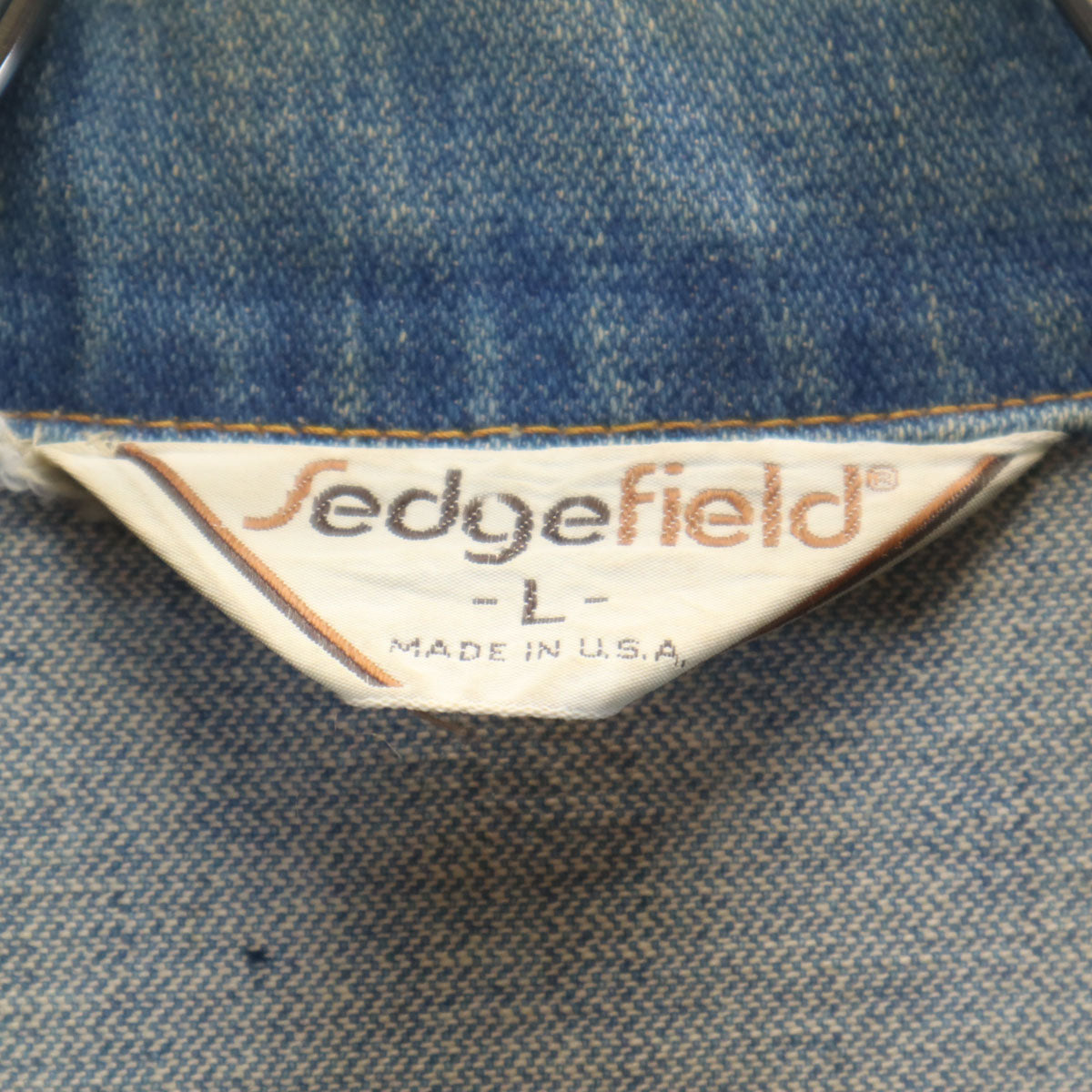 Sedgefield セッジフィールド 70s USA製 ヴィンテージ デニムジャケット L ウォッシュブルー ジージャン メンズ