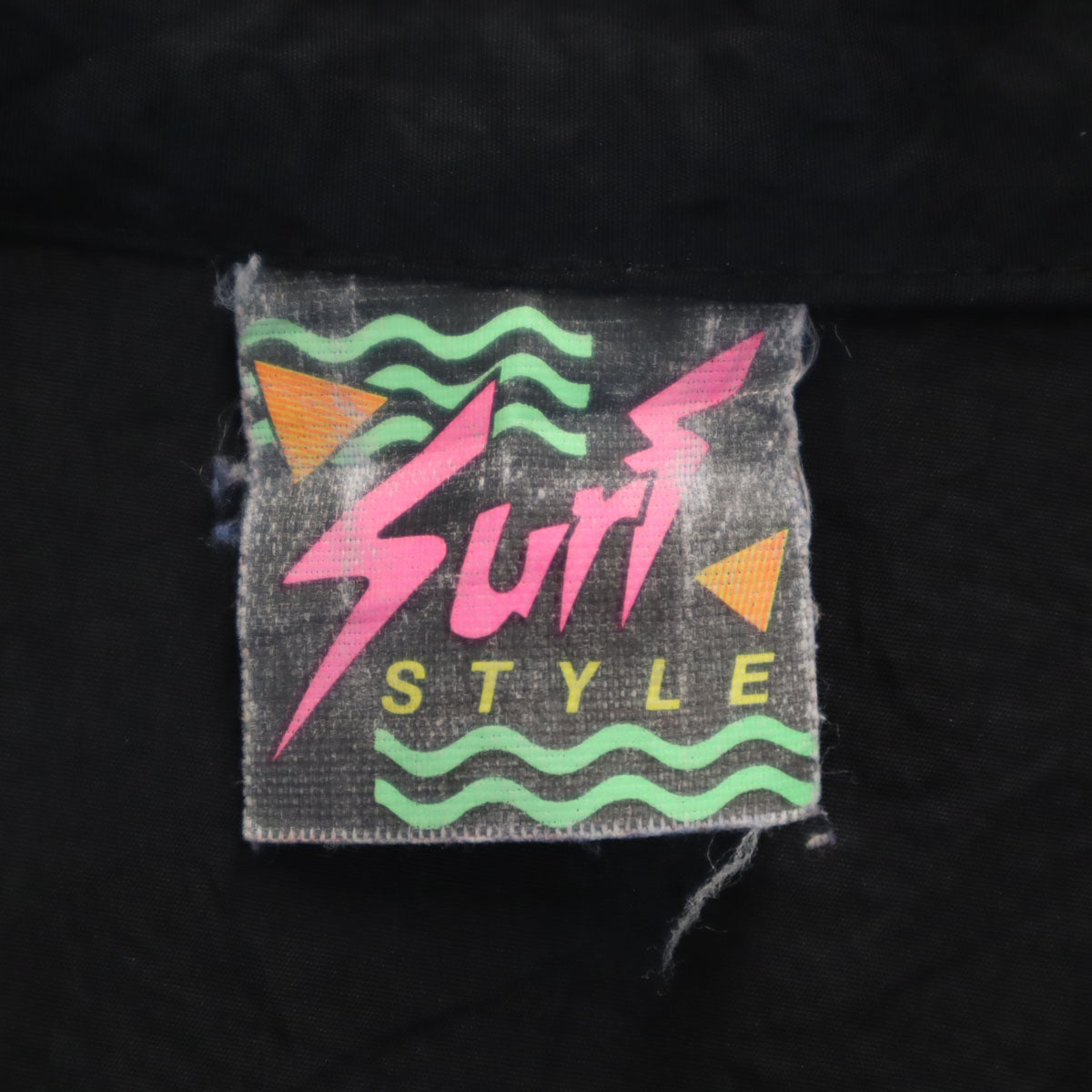 Surf STYLE 90s オールド USA製 ハーフジップ ジャケット ONE SIZE ブラック プルオーバー メンズ
