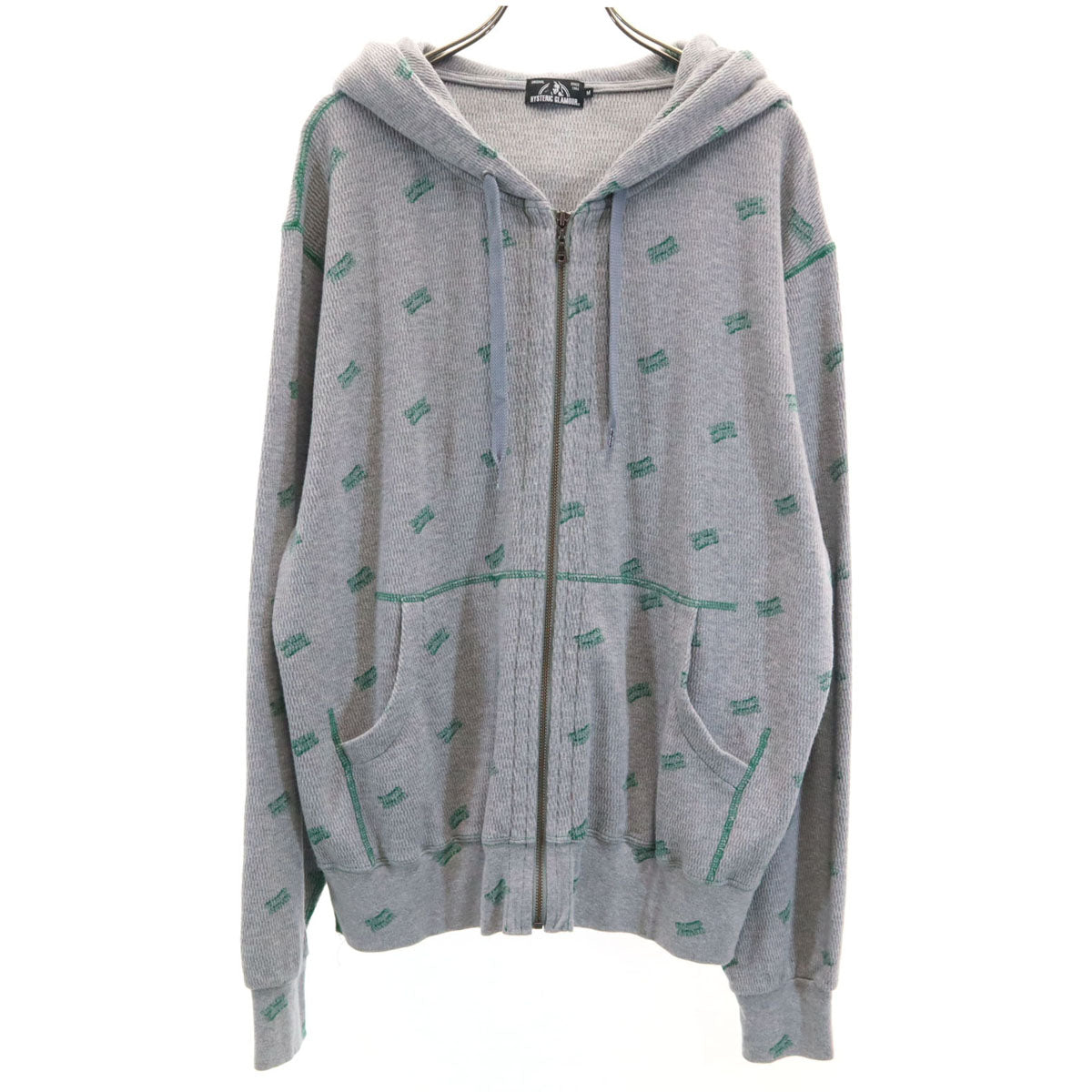 HYSTERIC GLAMOUR ヒステリックグラマー 長袖 ニット ジップパーカー M グレー メンズ