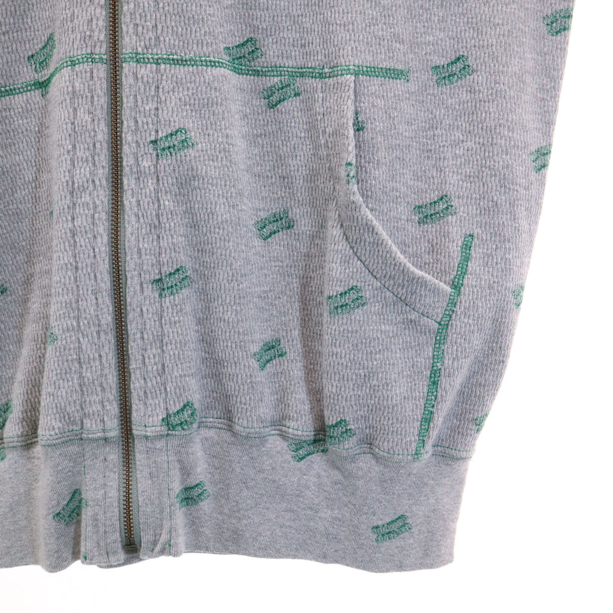 HYSTERIC GLAMOUR ヒステリックグラマー 長袖 ニット ジップパーカー M グレー メンズ