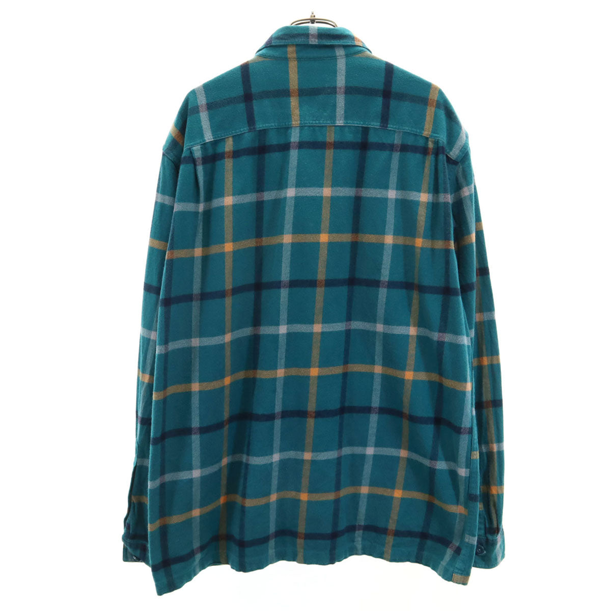 patagonia パタゴニア チェック柄 長袖 コットンシャツ L グリーン系 アウトドア STY42400FA21 メンズ
