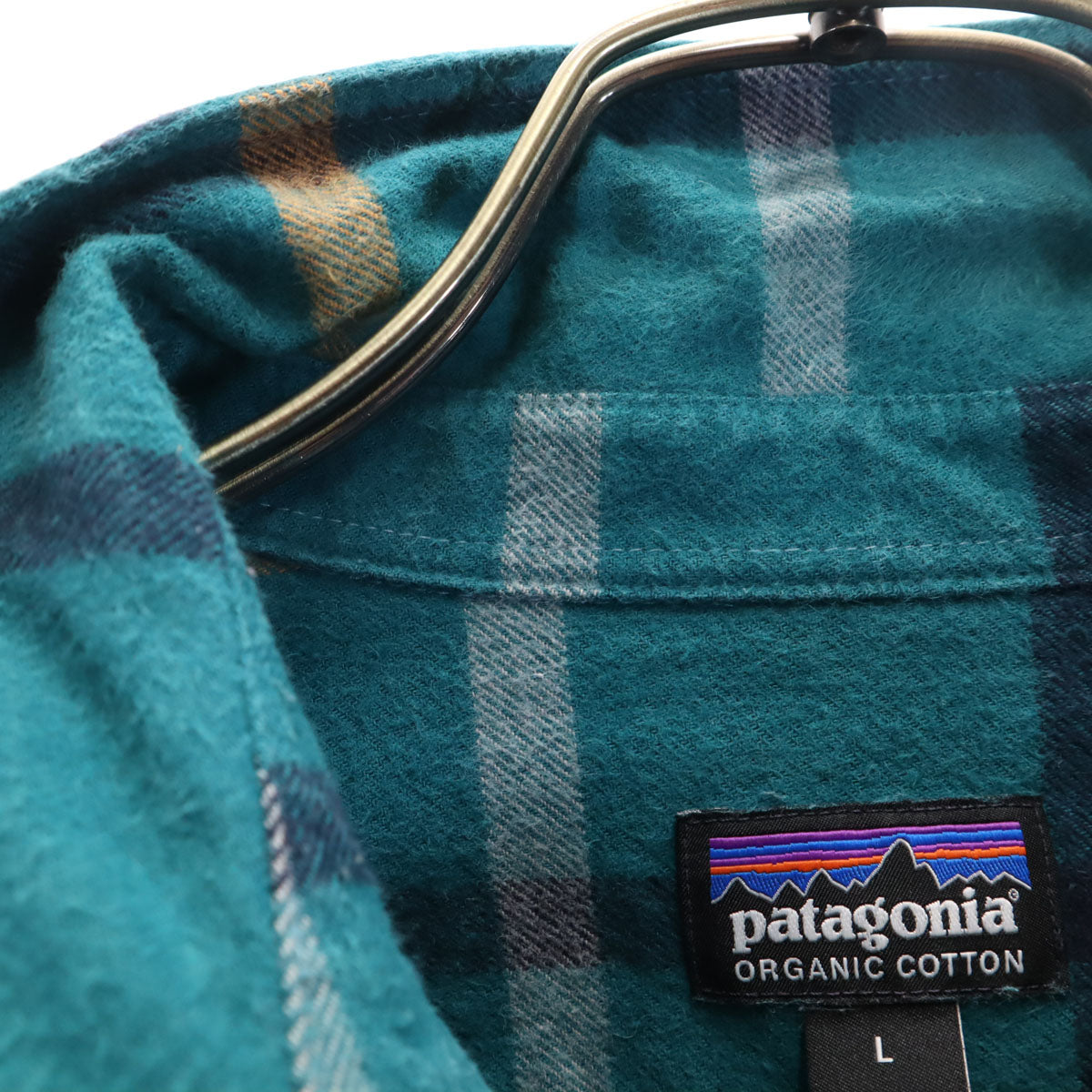 patagonia パタゴニア チェック柄 長袖 コットンシャツ L グリーン系 アウトドア STY42400FA21 メンズ