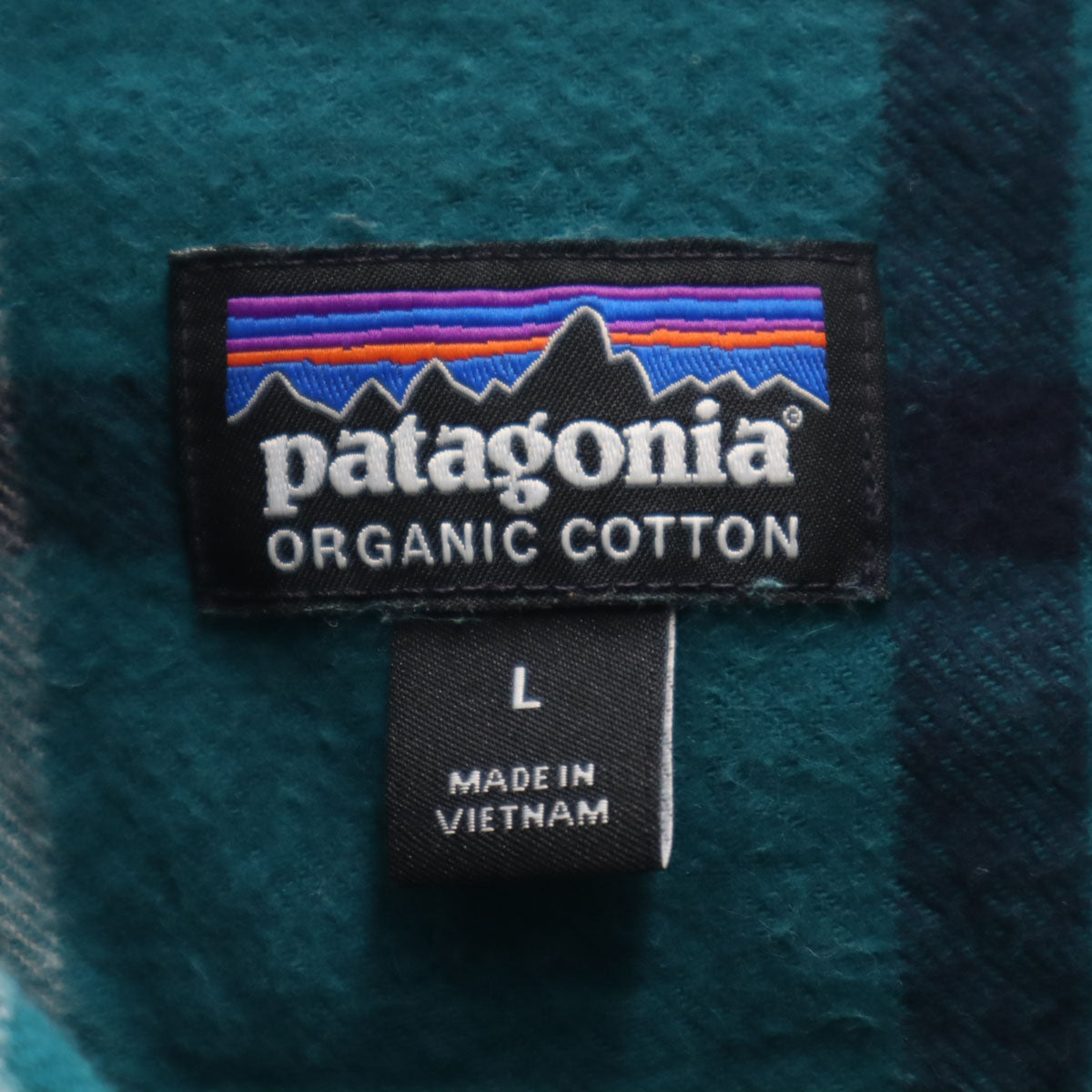 patagonia パタゴニア チェック柄 長袖 コットンシャツ L グリーン系 アウトドア STY42400FA21 メンズ