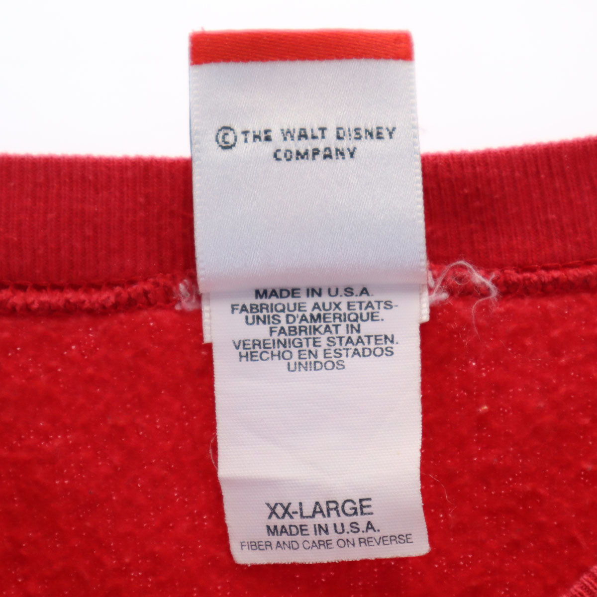 MICKEY.INC 90s USA製 オールド バック 101 Dalmatians プリント 長袖 スウェット XXL レッド ディズニー 裏起毛 ビッグサイズ メンズ