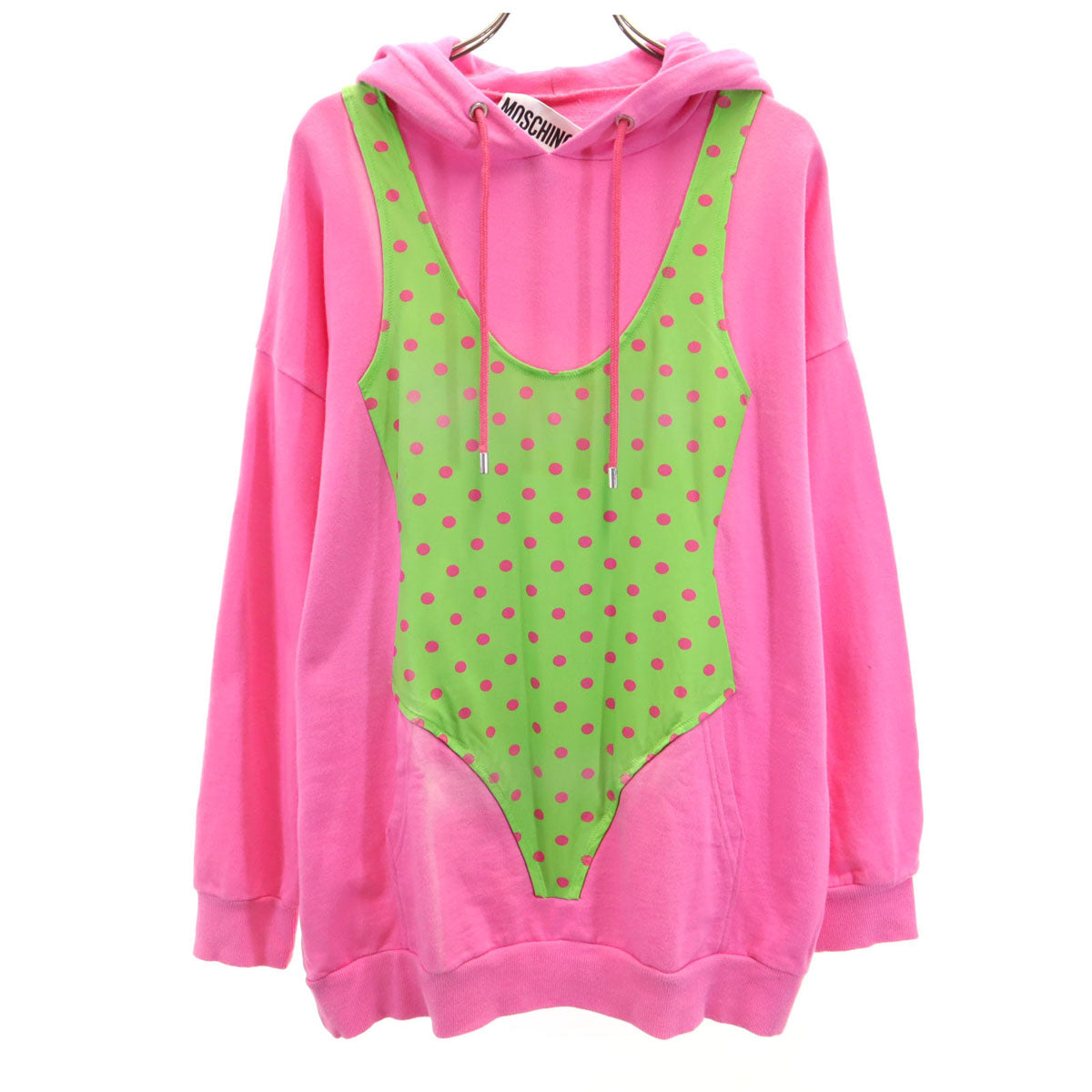 MOSCHINO モスキーノ イタリア製 長袖 スウェットパーカー 40 ピンク レディース