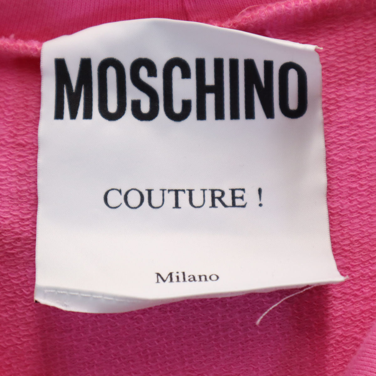 MOSCHINO モスキーノ イタリア製 長袖 スウェットパーカー 40 ピンク レディース