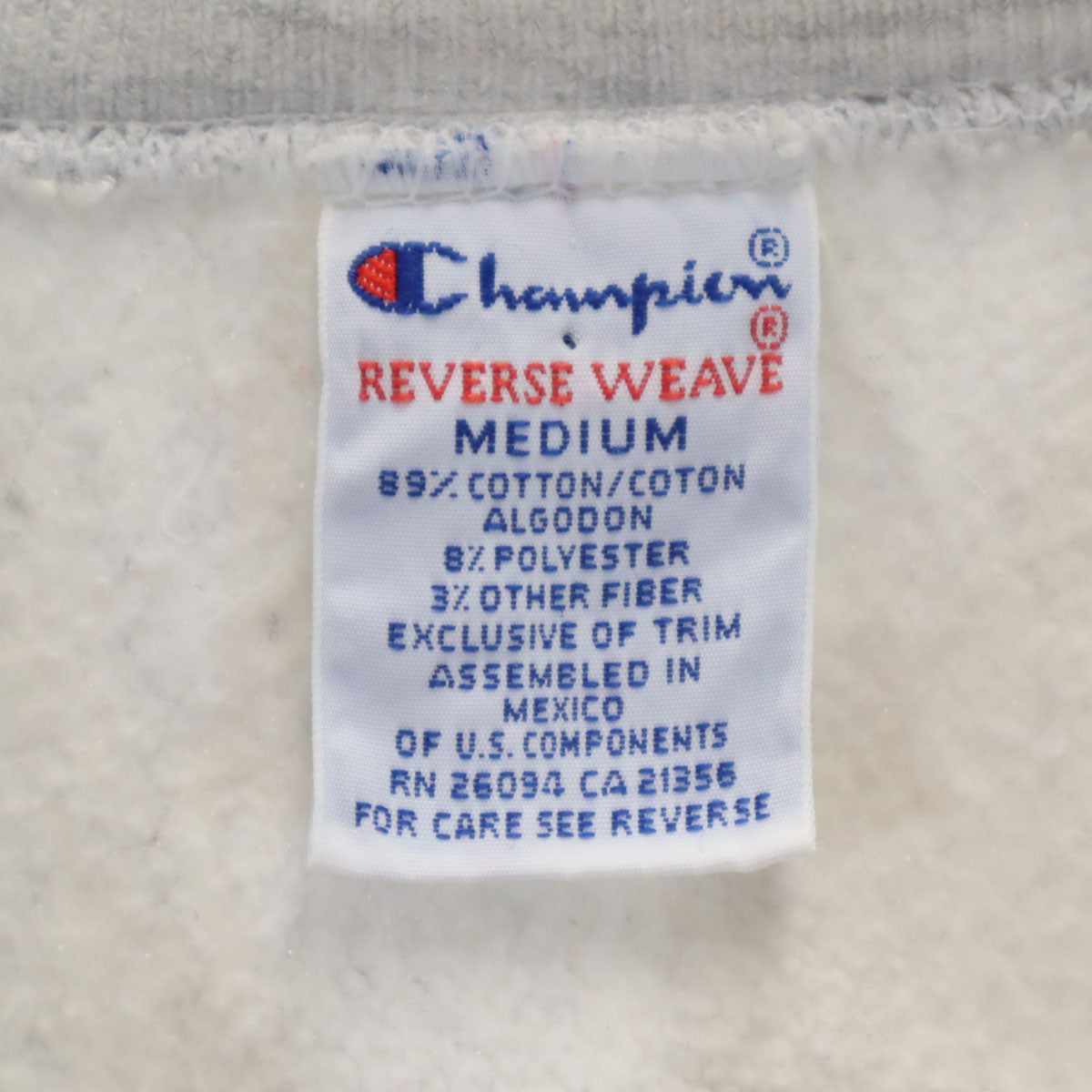 Champion チャンピオン 90s リバースウィーブ 刺繍タグ オールド 長袖 スウェット トレーナー M グレー 裏起毛 メンズ